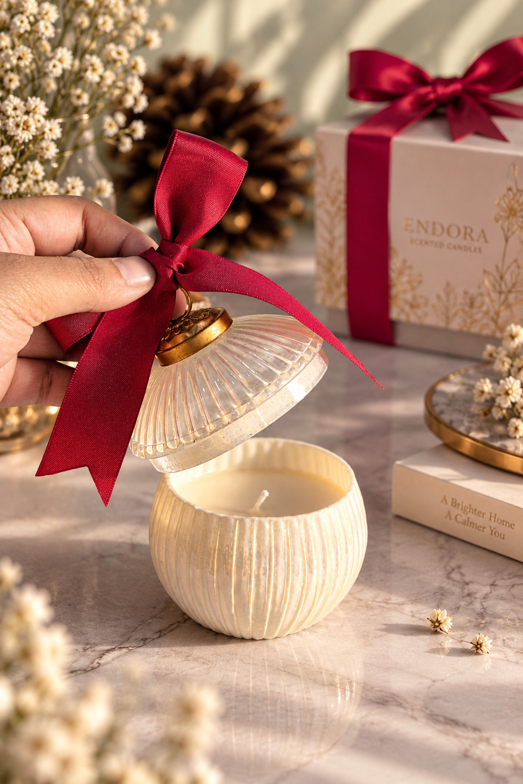 Ornament Candle – Mother of pearl | Velvet Rose & Oud