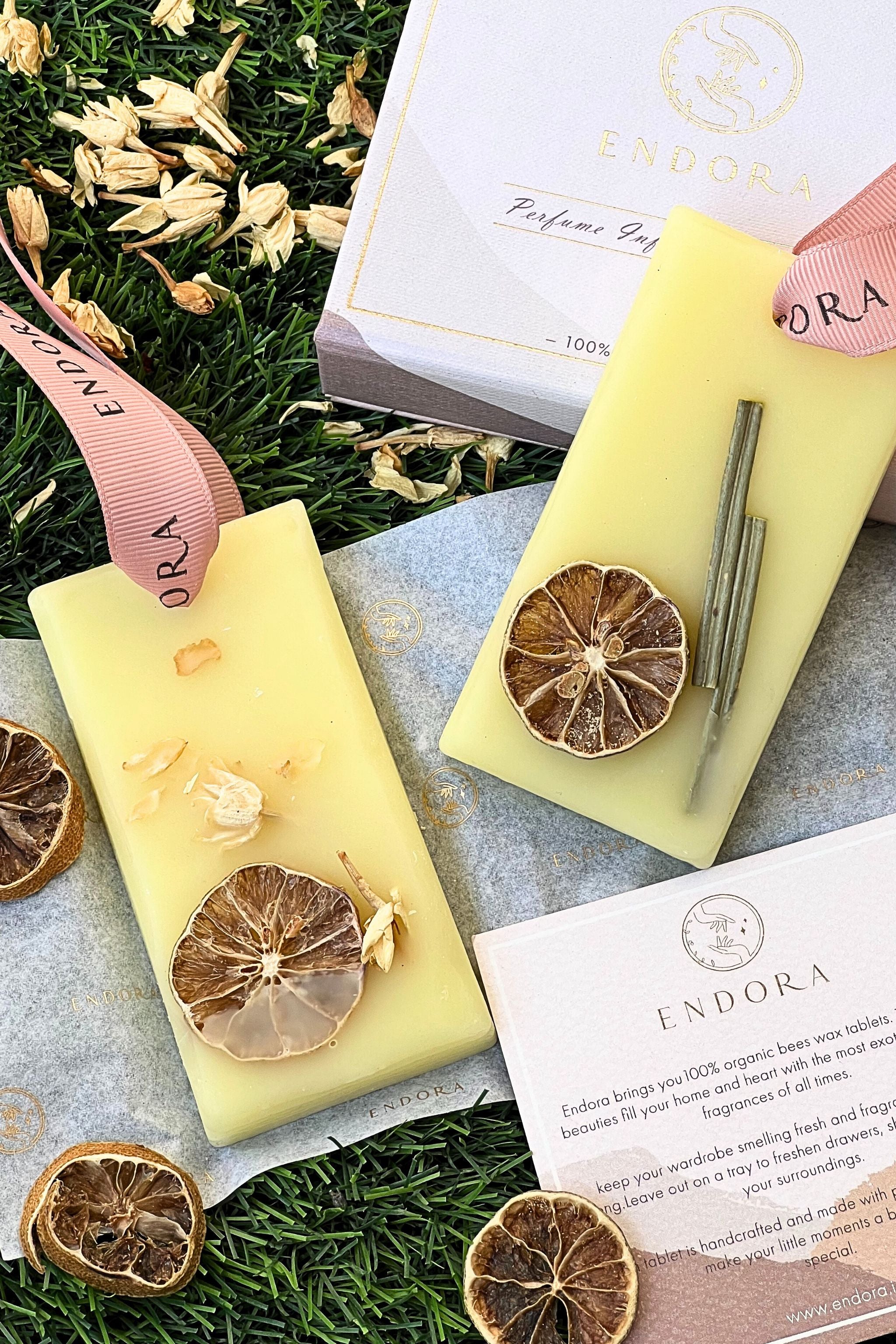 Lemon Grass Beeswax tablets (set of 2)