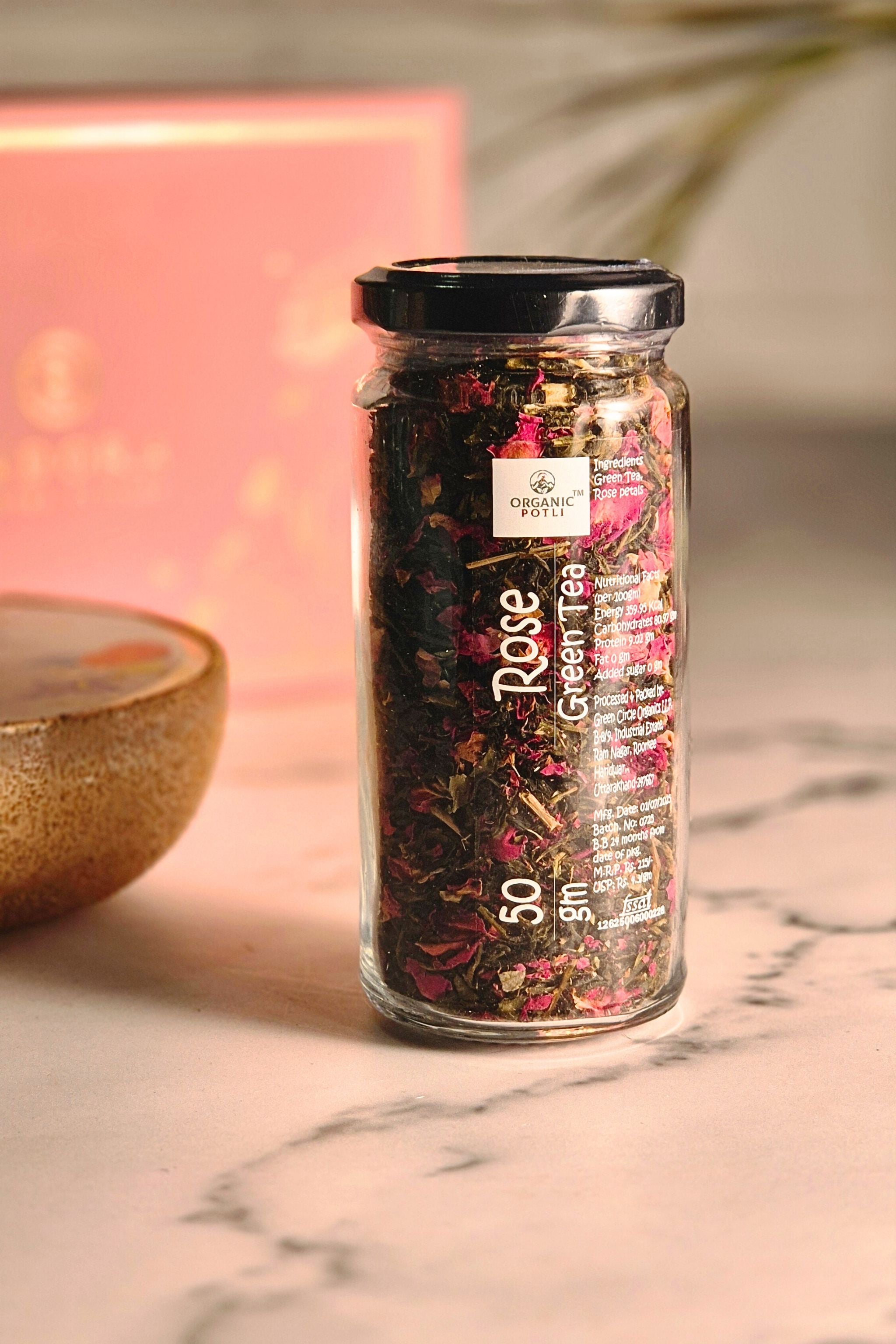 Endora Bloom Box | Rose bowl candle + Rose green tea