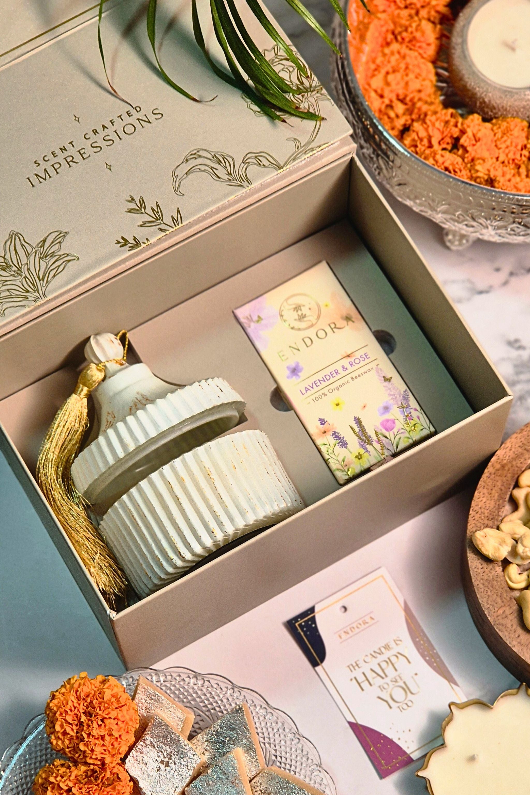 BABY PINK TASSEL LID JAR + WAX TABLET