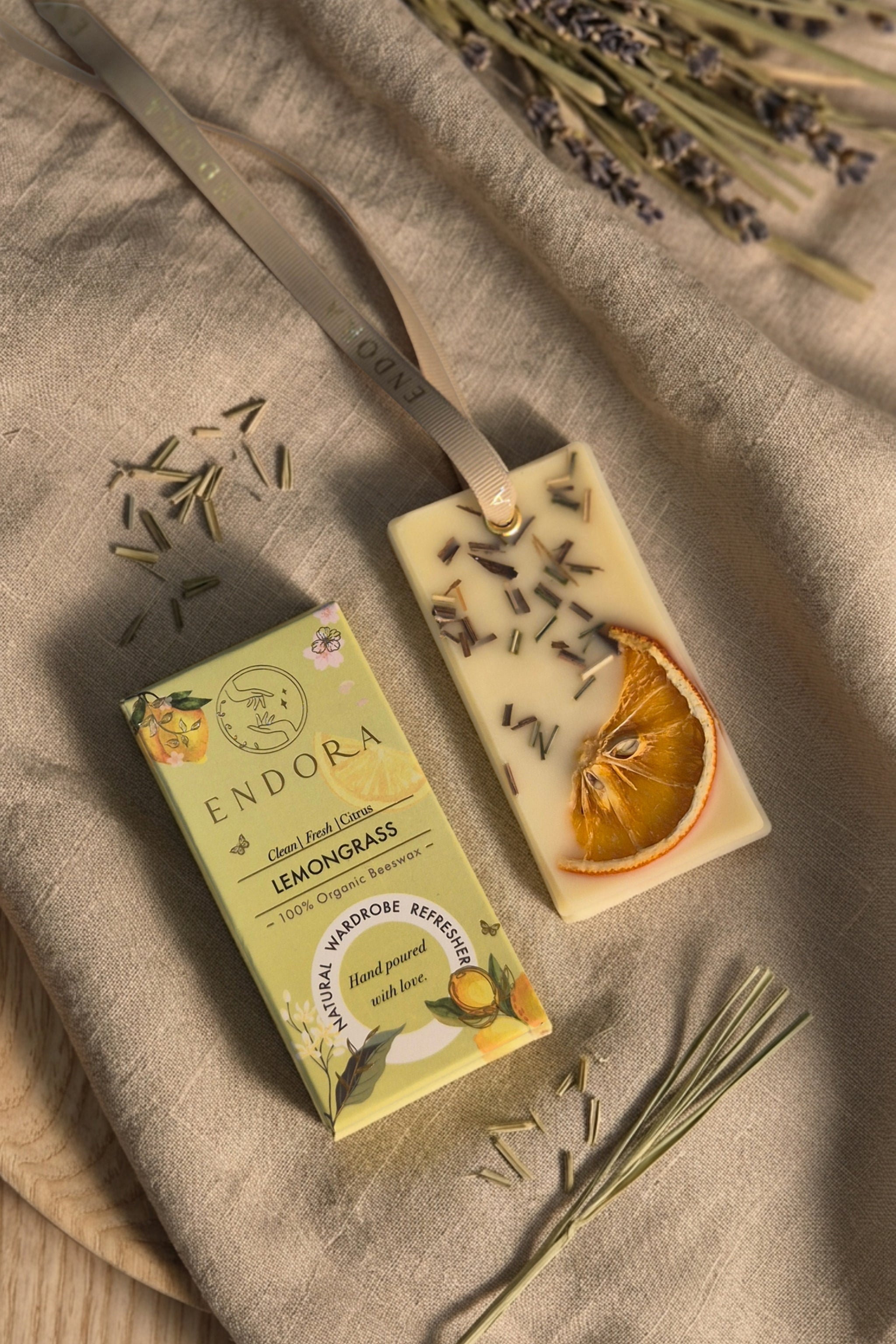 Lemon Grass Infused Beeswax tablet | Wardrobe & Washroom Refresher