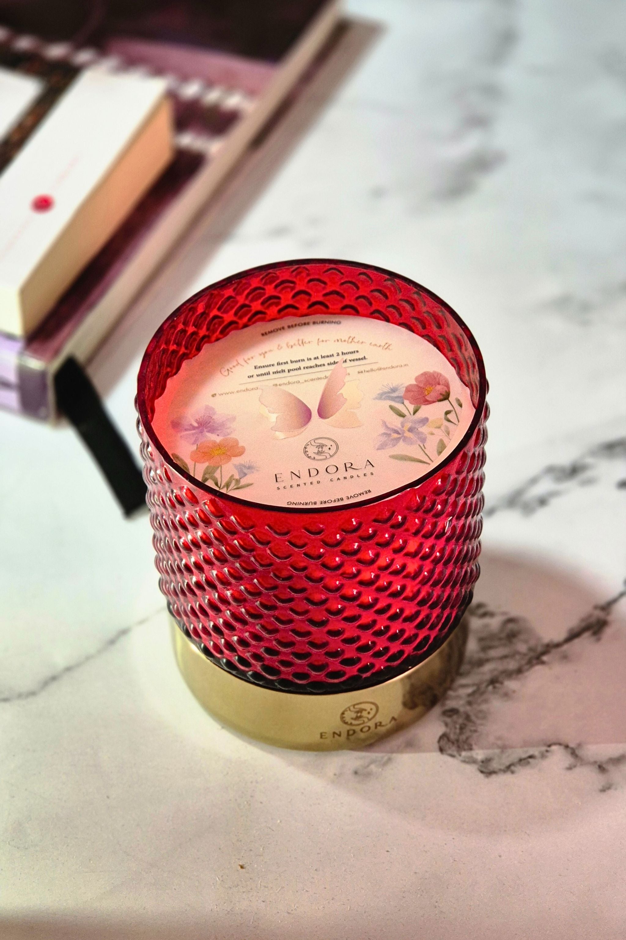 Retro Jar candle + Wax tablet gift set | Royal Red | Scented Candle