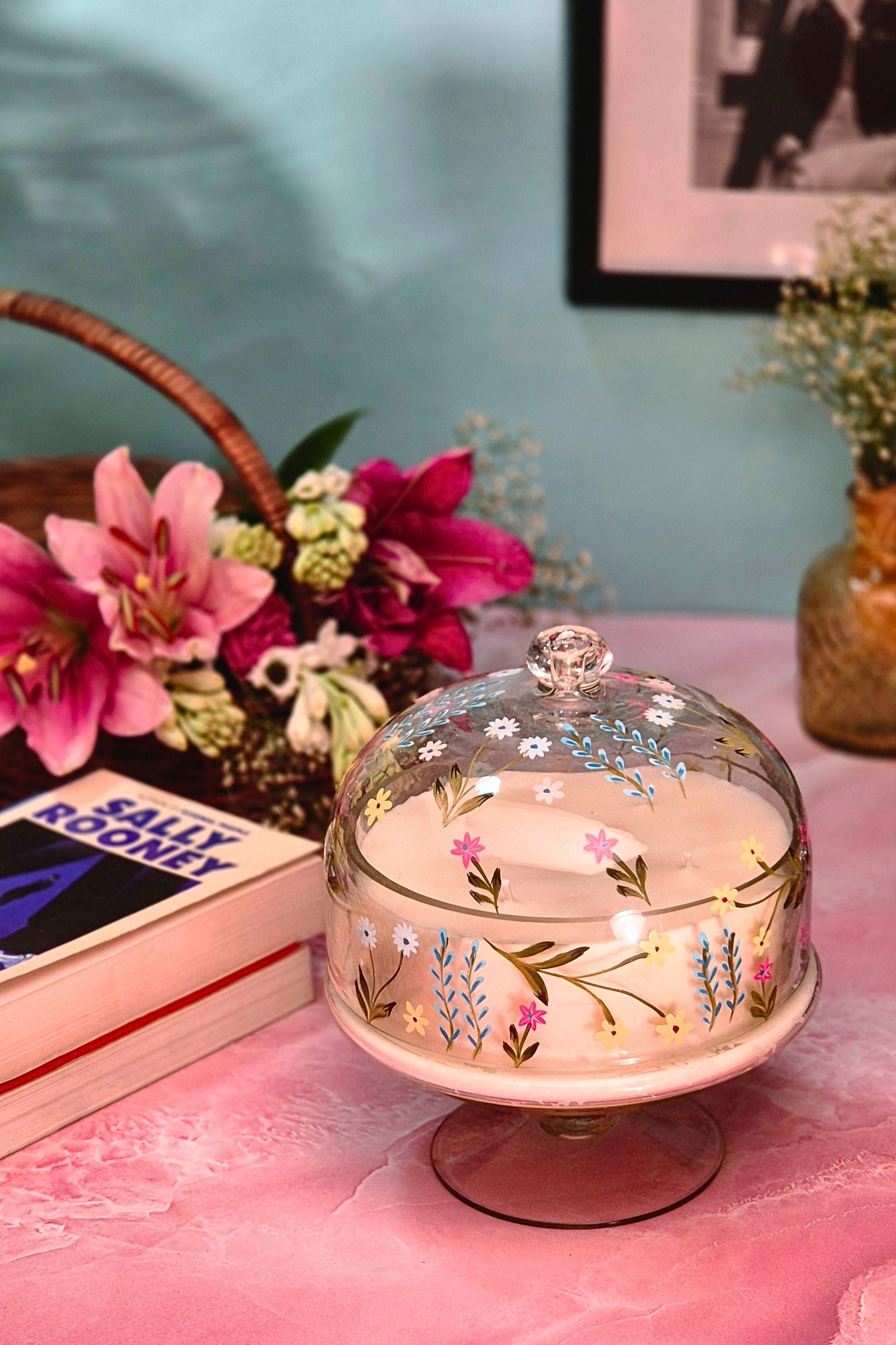 Floral Cascade | Hand Painted Dome Jar Candle