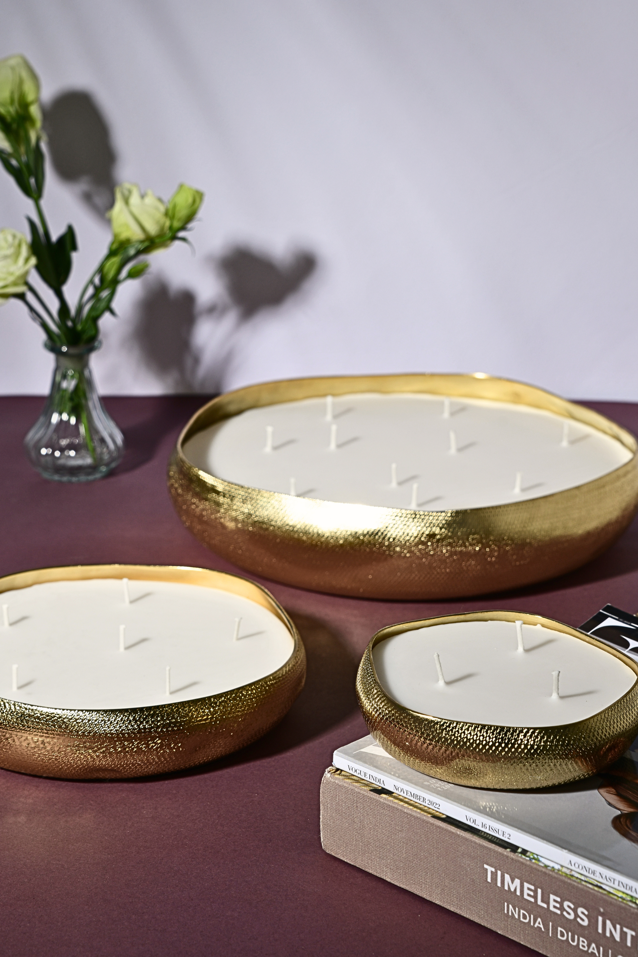 Gold Metal urli | Set of 3