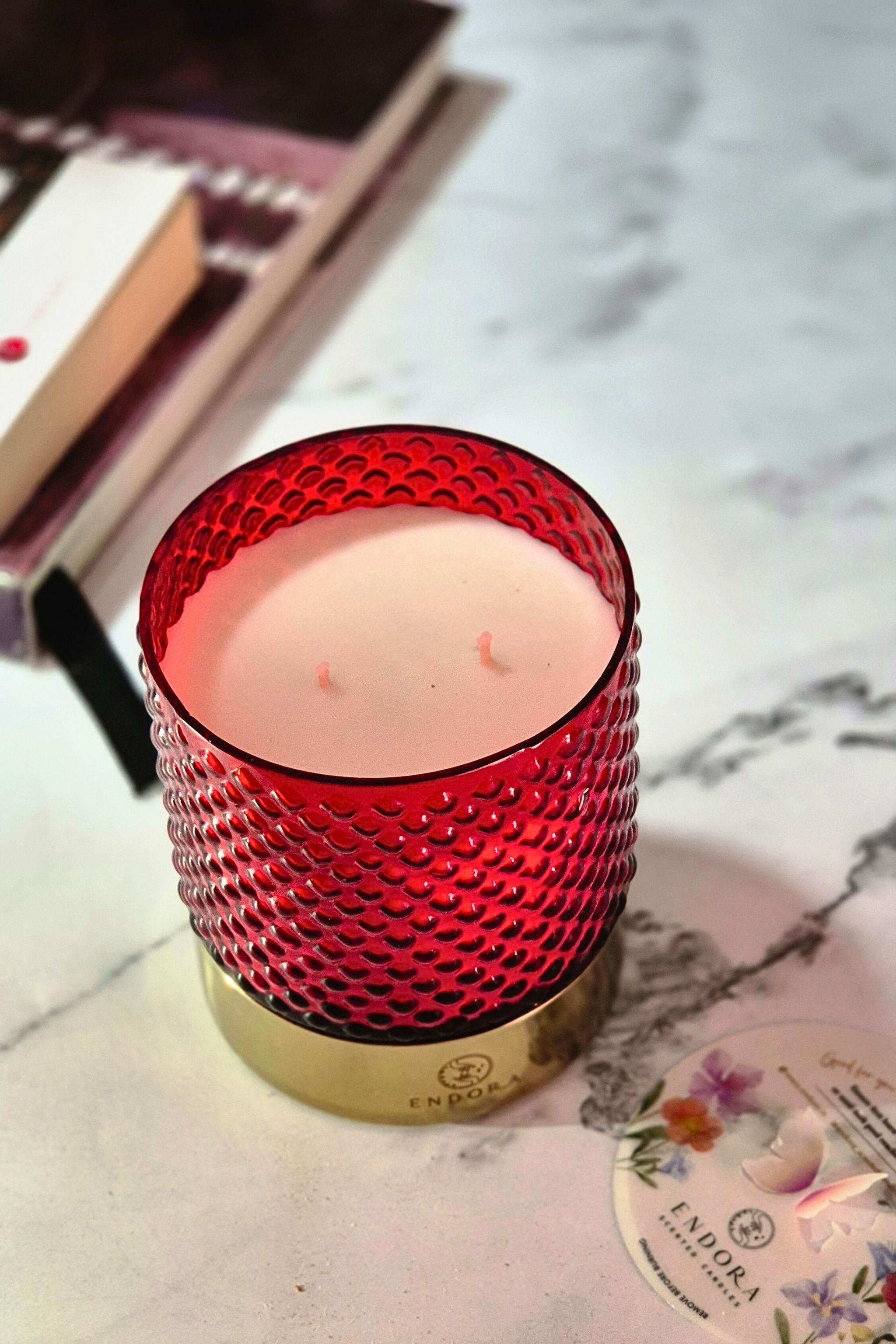 Retro Jar candle + Wax tablet gift set | Royal Red | Scented Candle