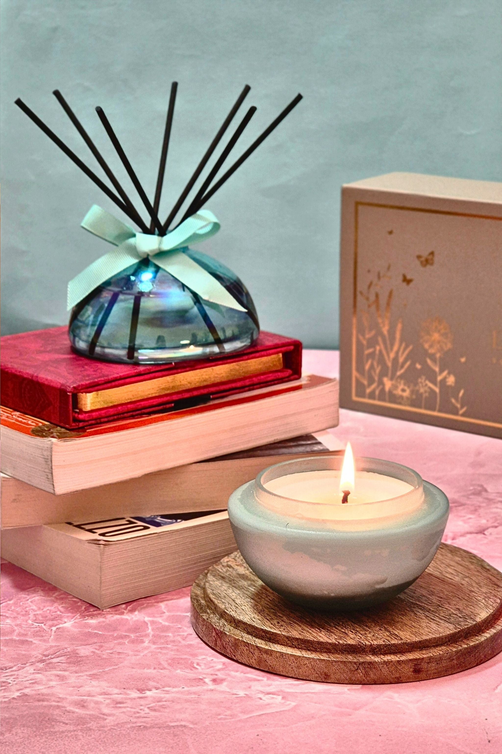 Monet's Set - Candle & Diffuser Duo | Aqua Blue | Sugar Citrus