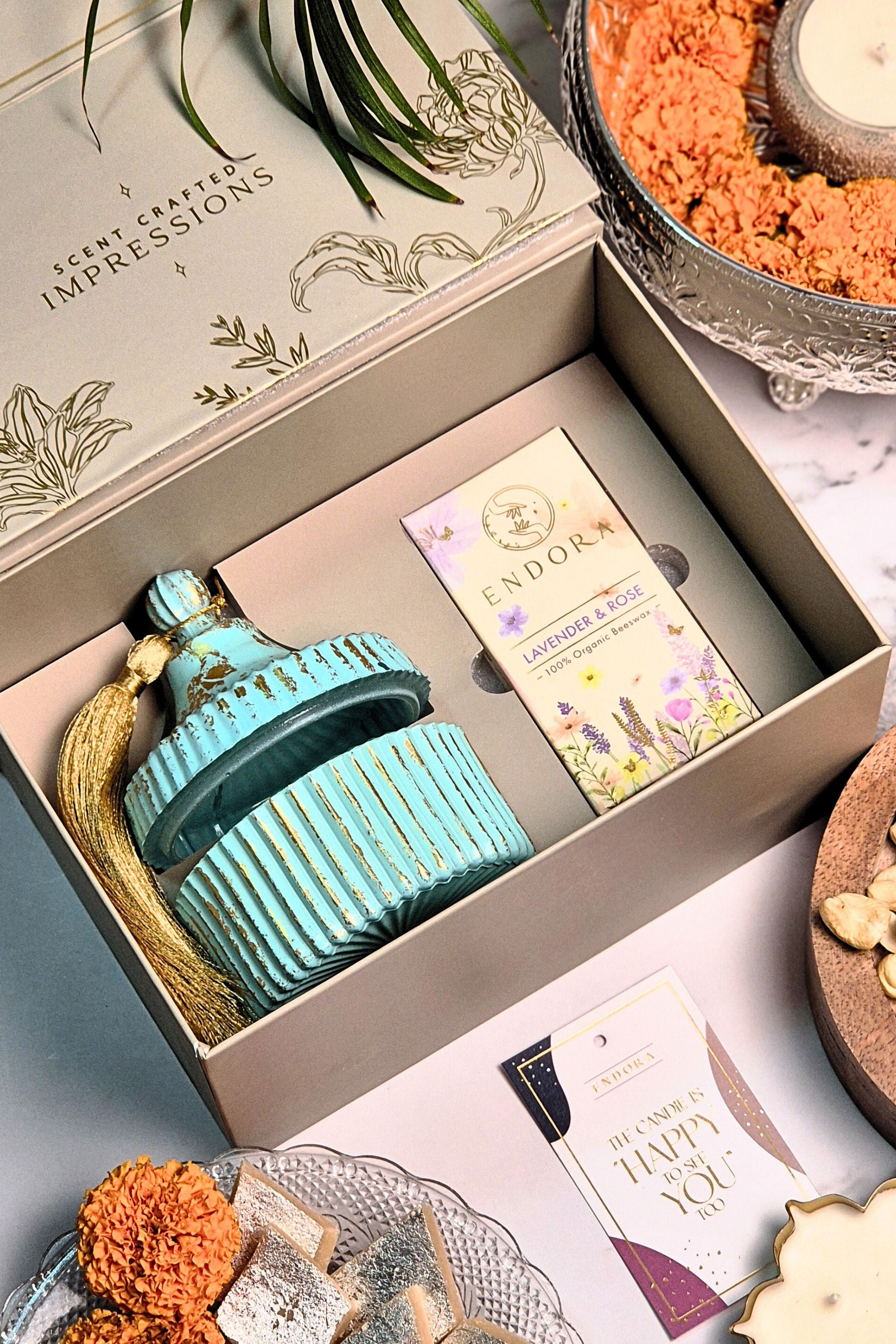 BABY PINK TASSEL LID JAR + WAX TABLET