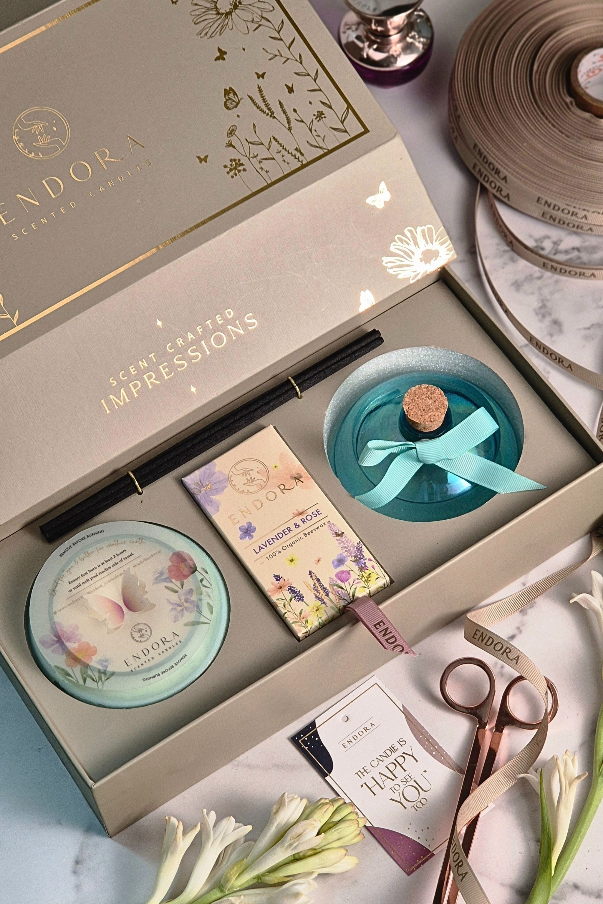 Monet's Set - Candle & Diffuser Duo | Aqua Blue | Sugar Citrus