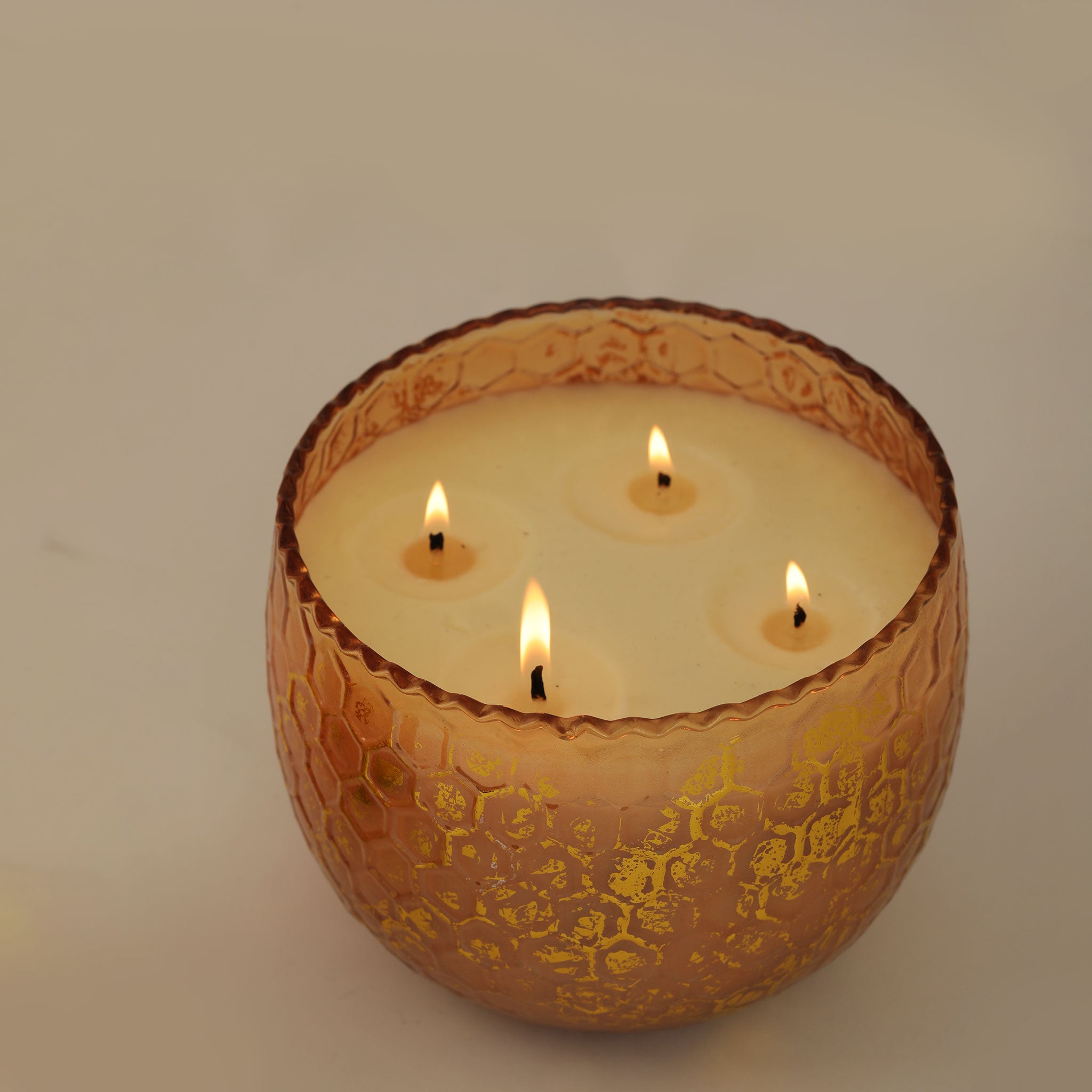 Honey Comb Gold foiled Bowl Candles