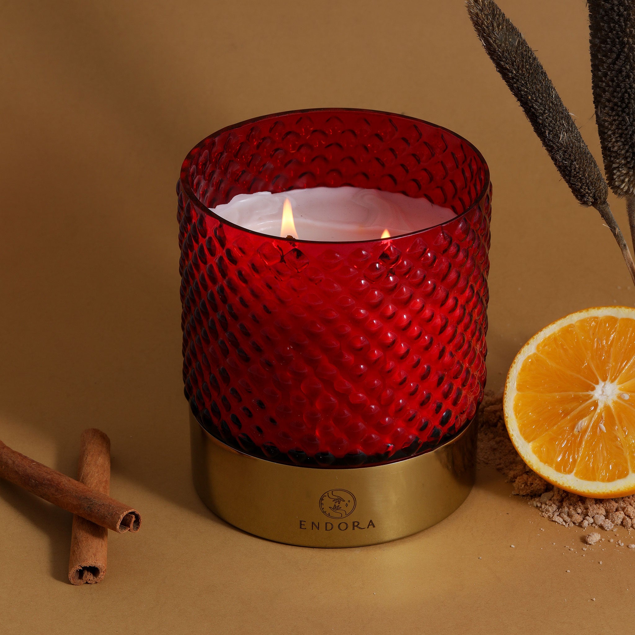 Retro Jar candle + Wax tablet gift set | Royal Red | Scented Candle