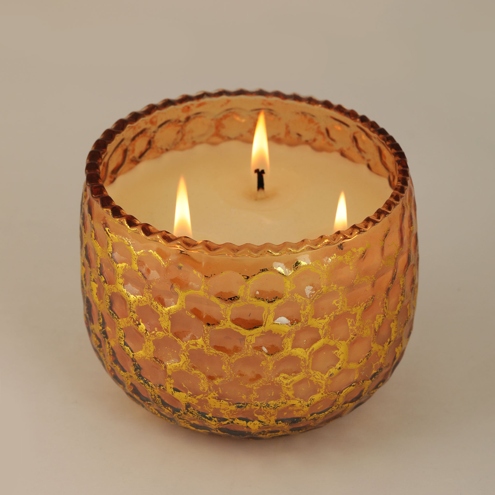 Honey Comb Gold foiled Bowl Candles