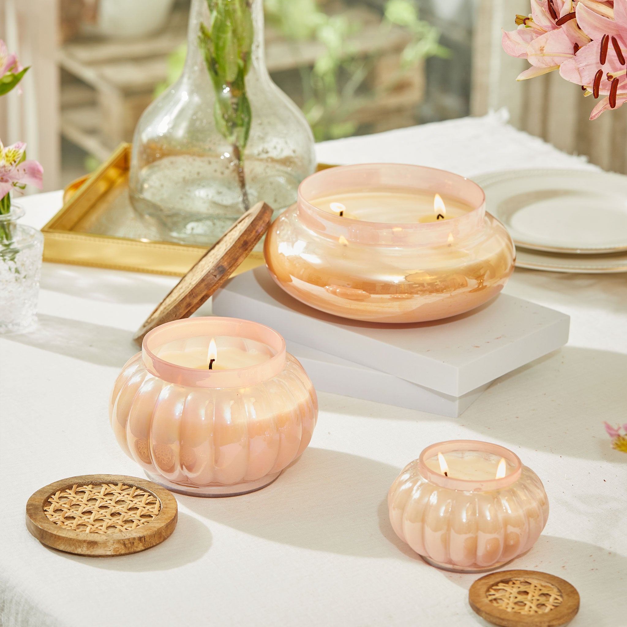 Pink Boho Lid - Lustre Jars
