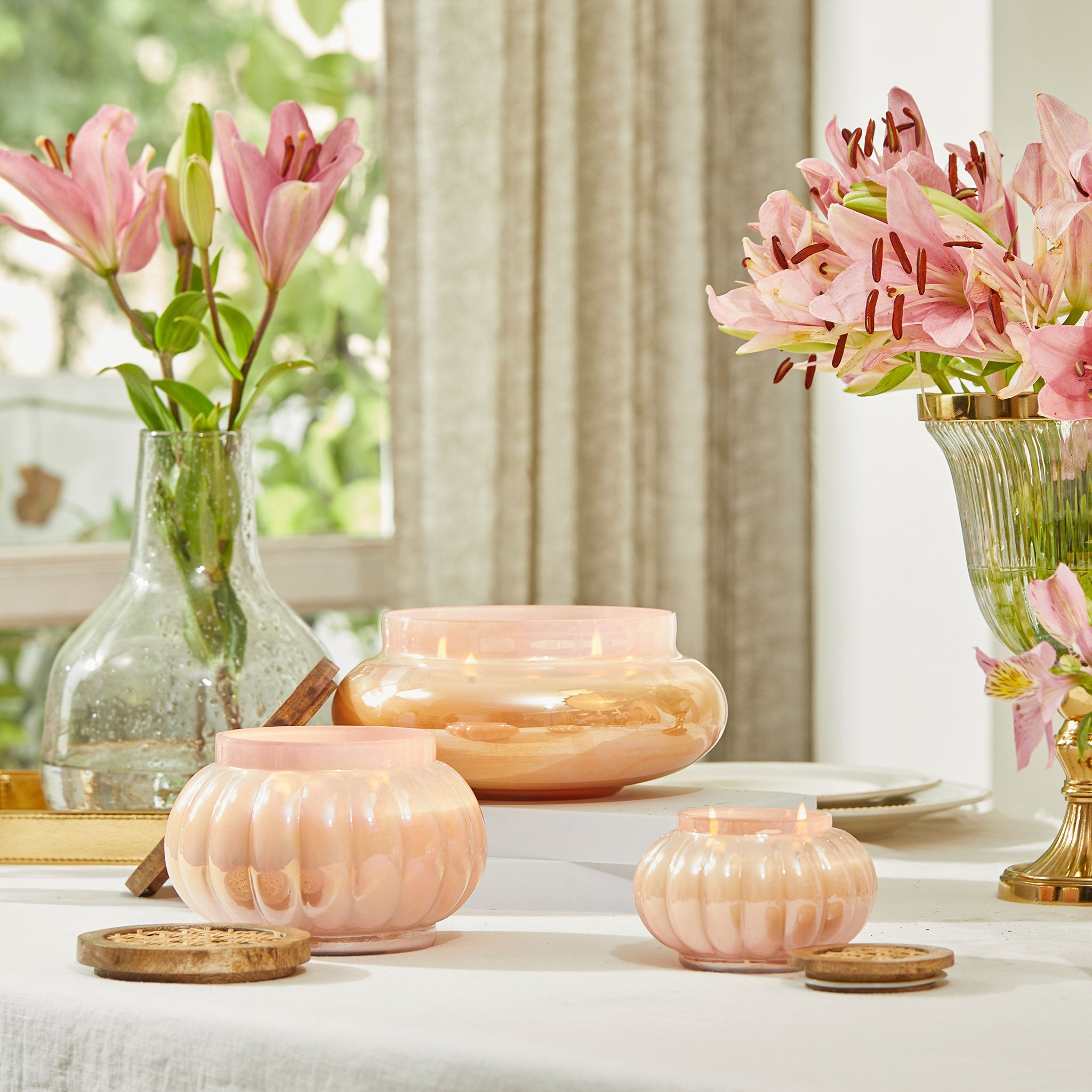 Pink Boho Lid - Lustre Jars