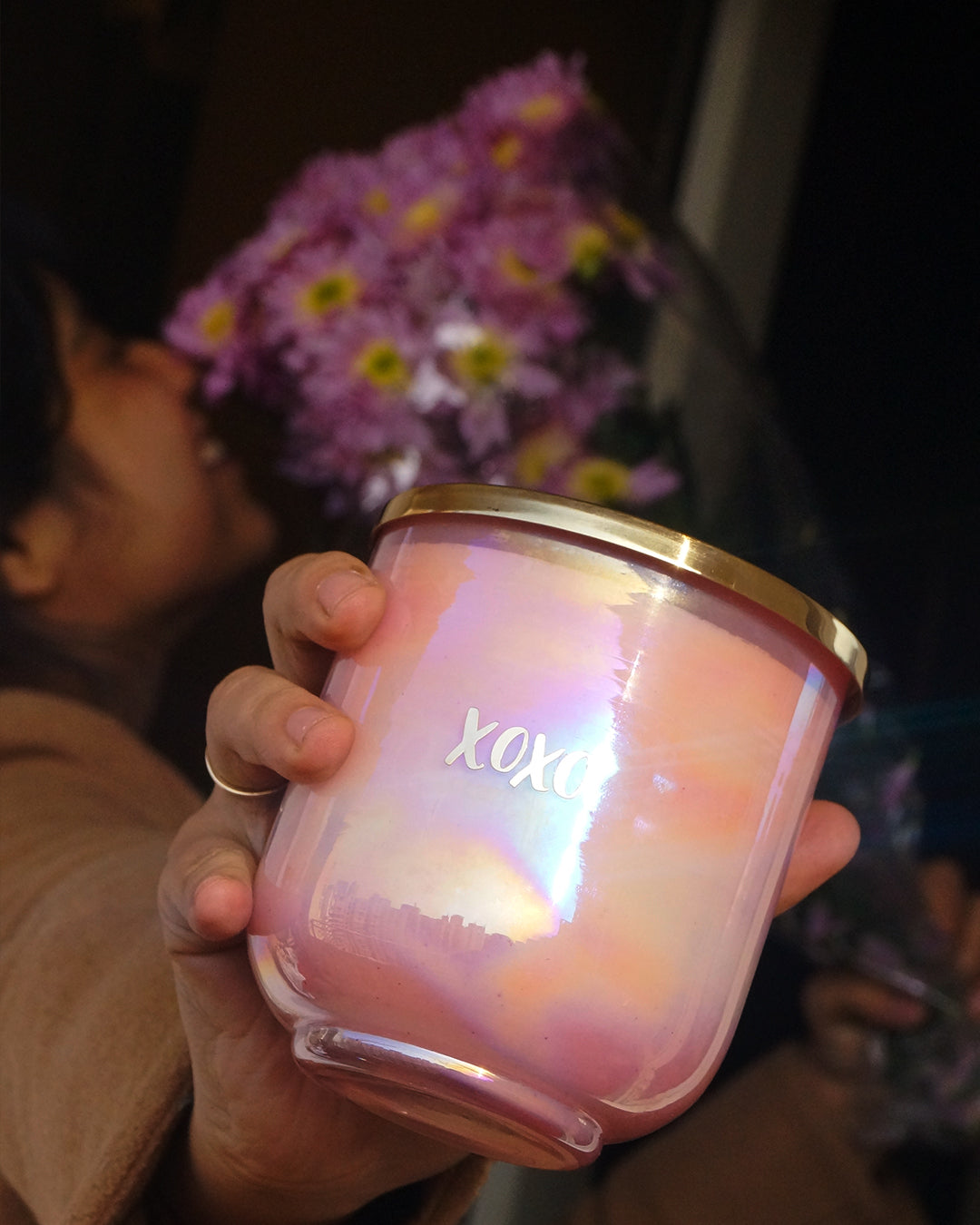 XOXO U glass Scented Candle | Moroccan Rose