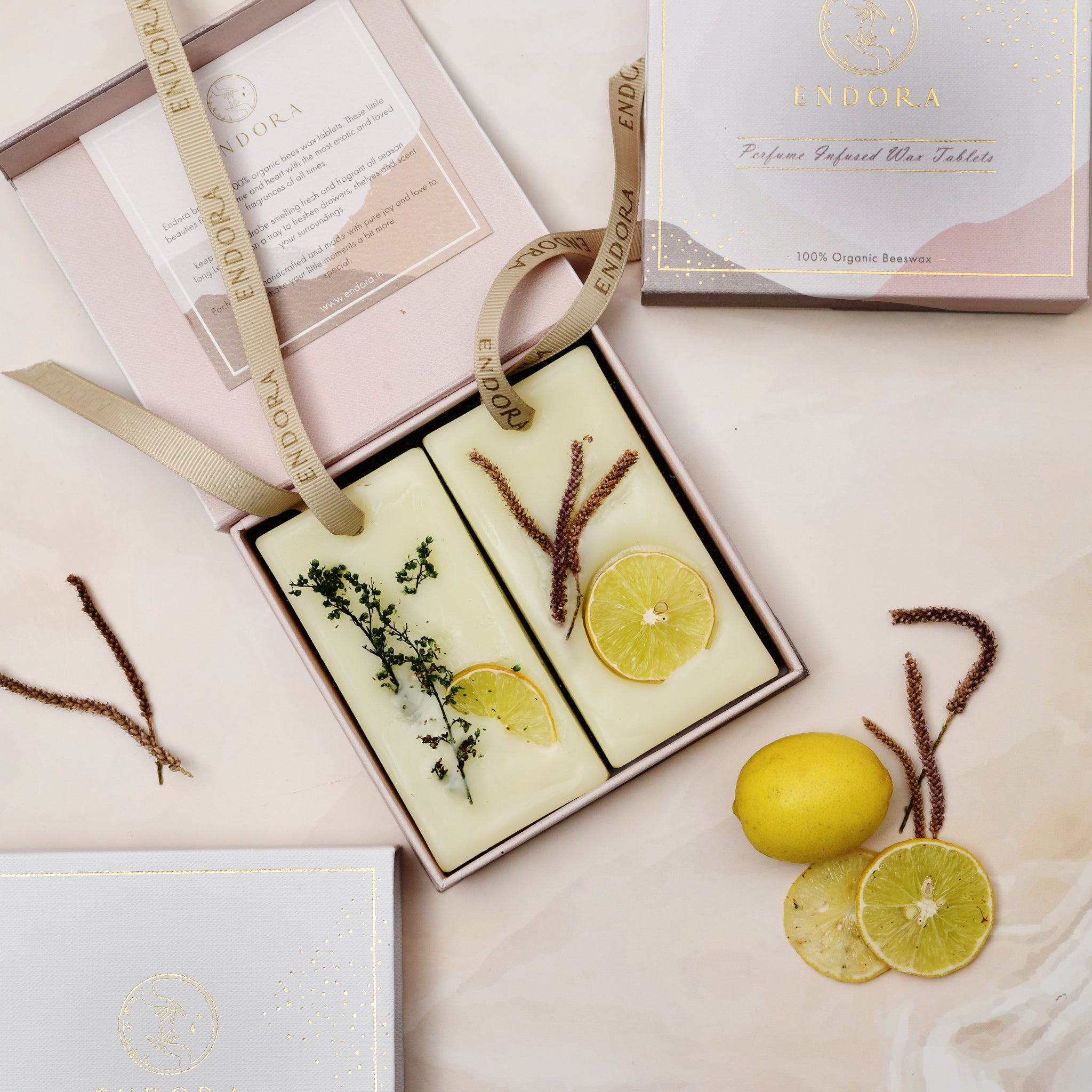 Lemon Grass Beeswax tablets (set of 2)
