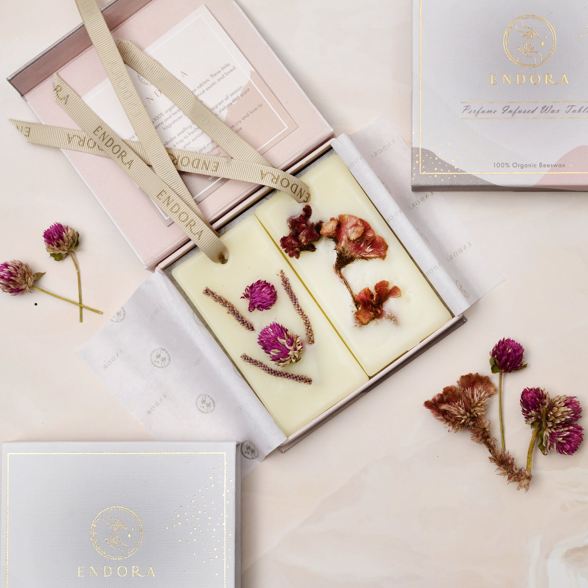 Florance Candle + WAX TABLET SET OF 2