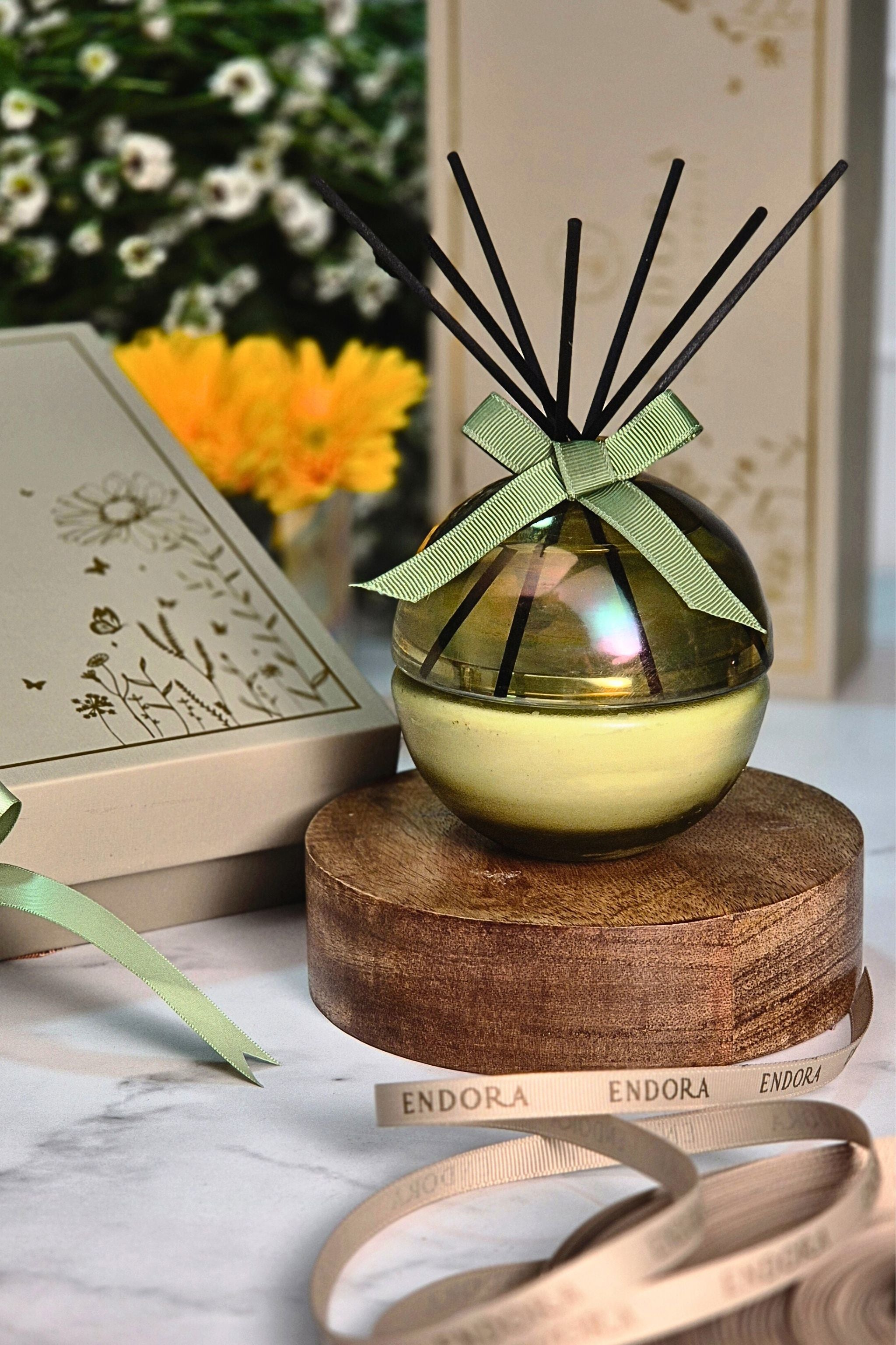 Monet's Set - Candle & Diffuser Duo | Olive Green | Eucalyptus balsam
