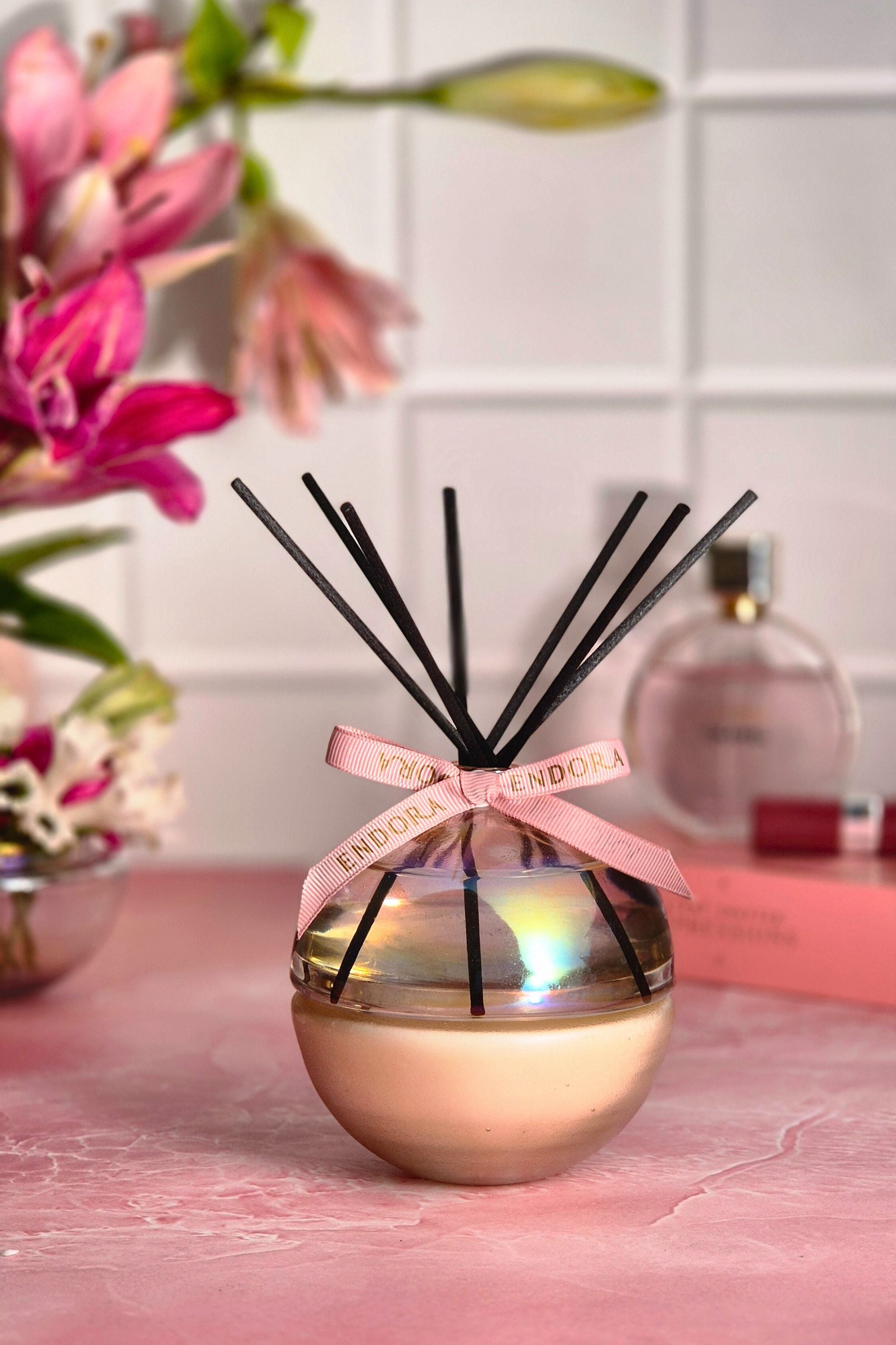 Monet's Set - Candle & Diffuser Duo | Soft Pink | Black Orchids