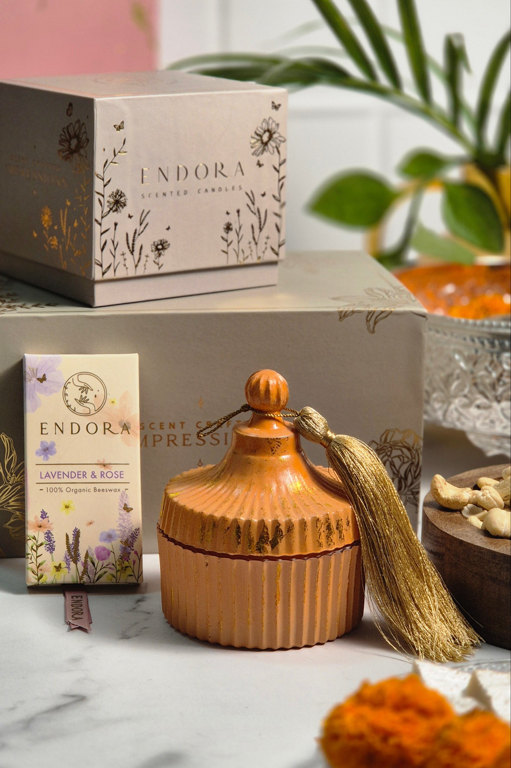 BABY BLUE TASSEL LID JAR + WAX TABLET