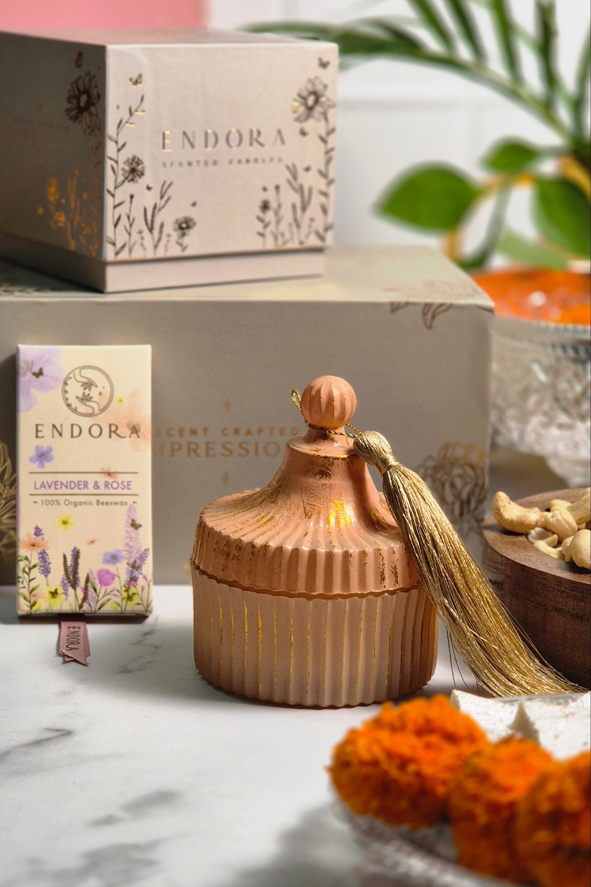 Baby Pink Candy Jar | Peony & Roses | Scented Candle