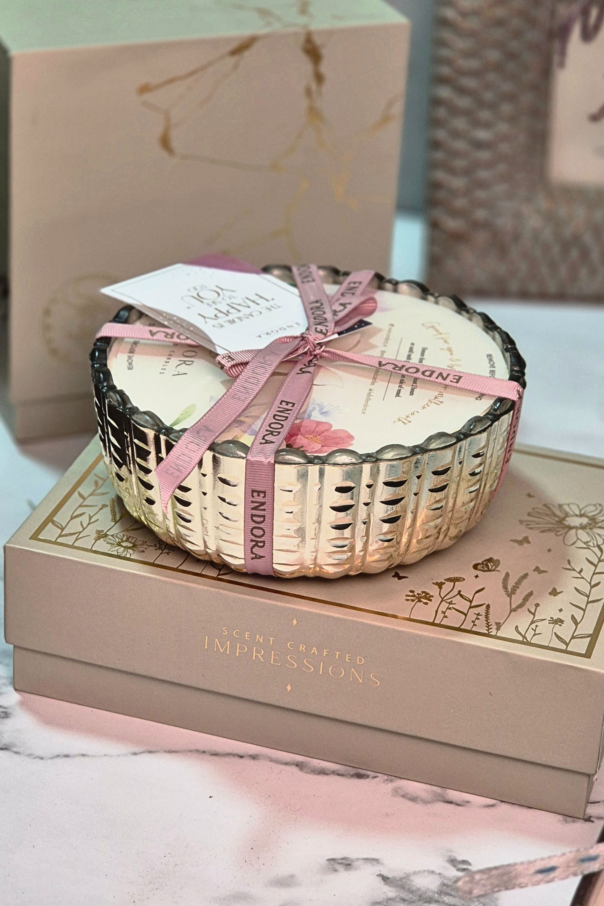 Platinum glass Urli | Rice Cut | Scented Candles