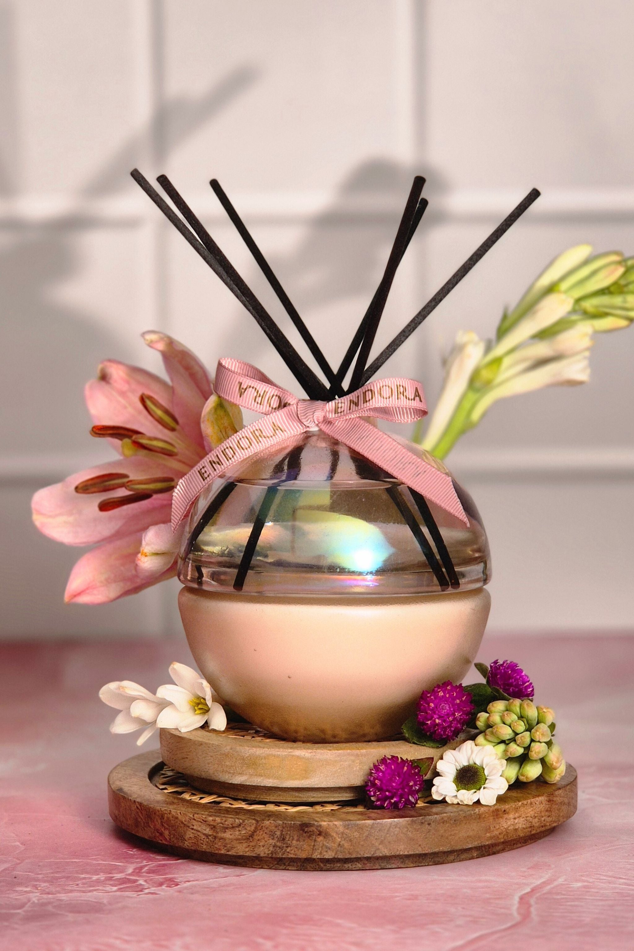 Monet's Set - Candle & Diffuser Duo | Soft Pink | Black Orchids