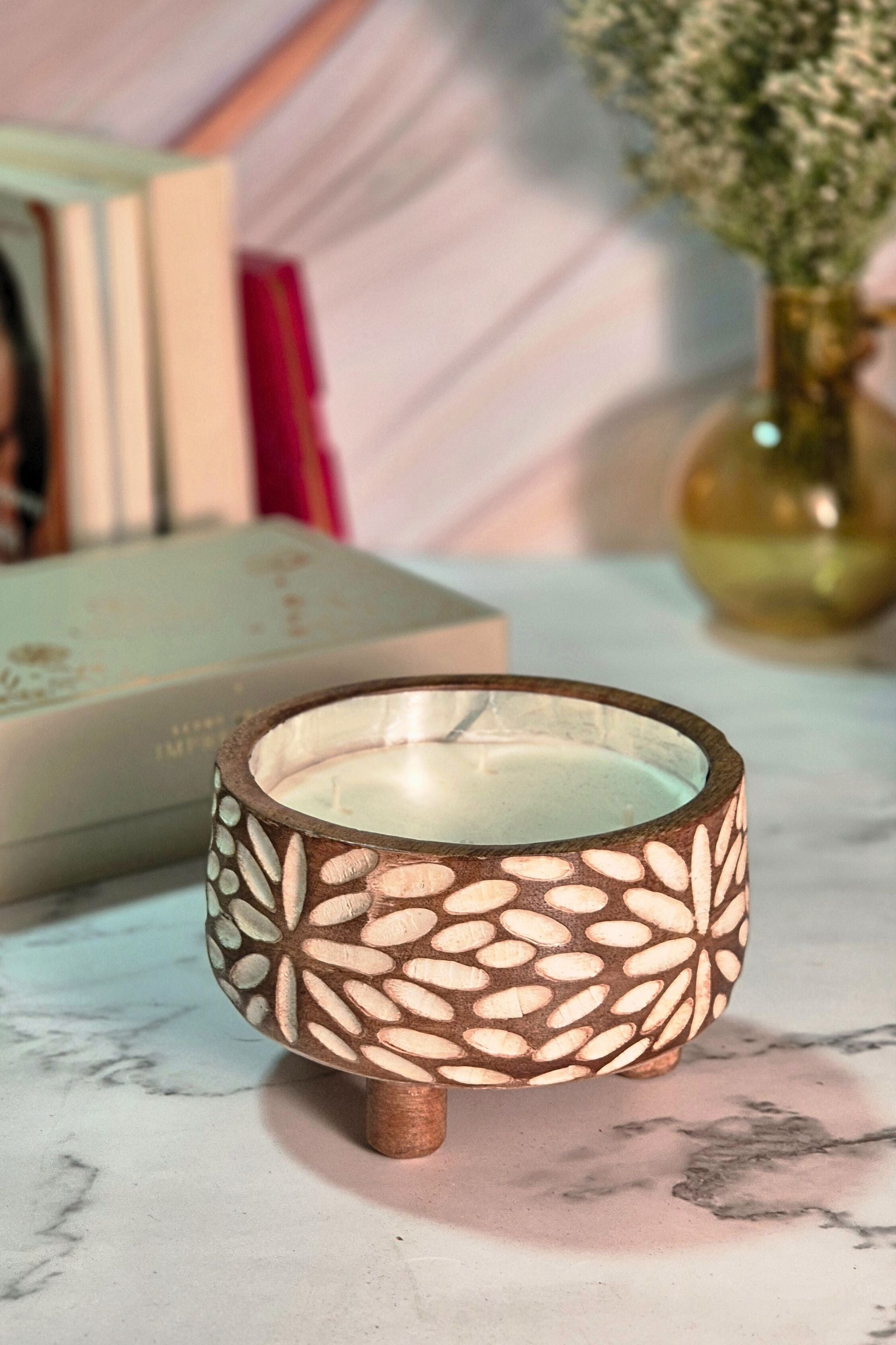 Wooden Flora Candles