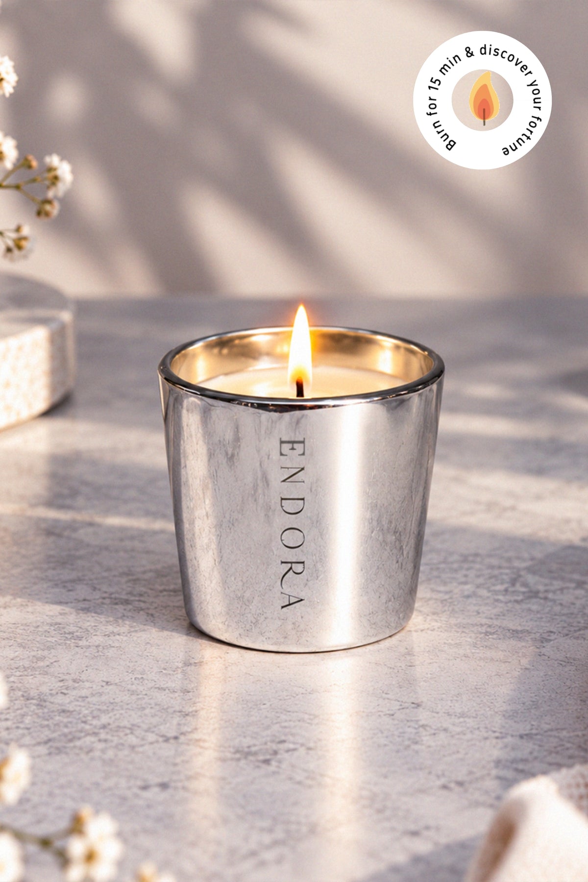 Silver Fortune Candle |Jasmine