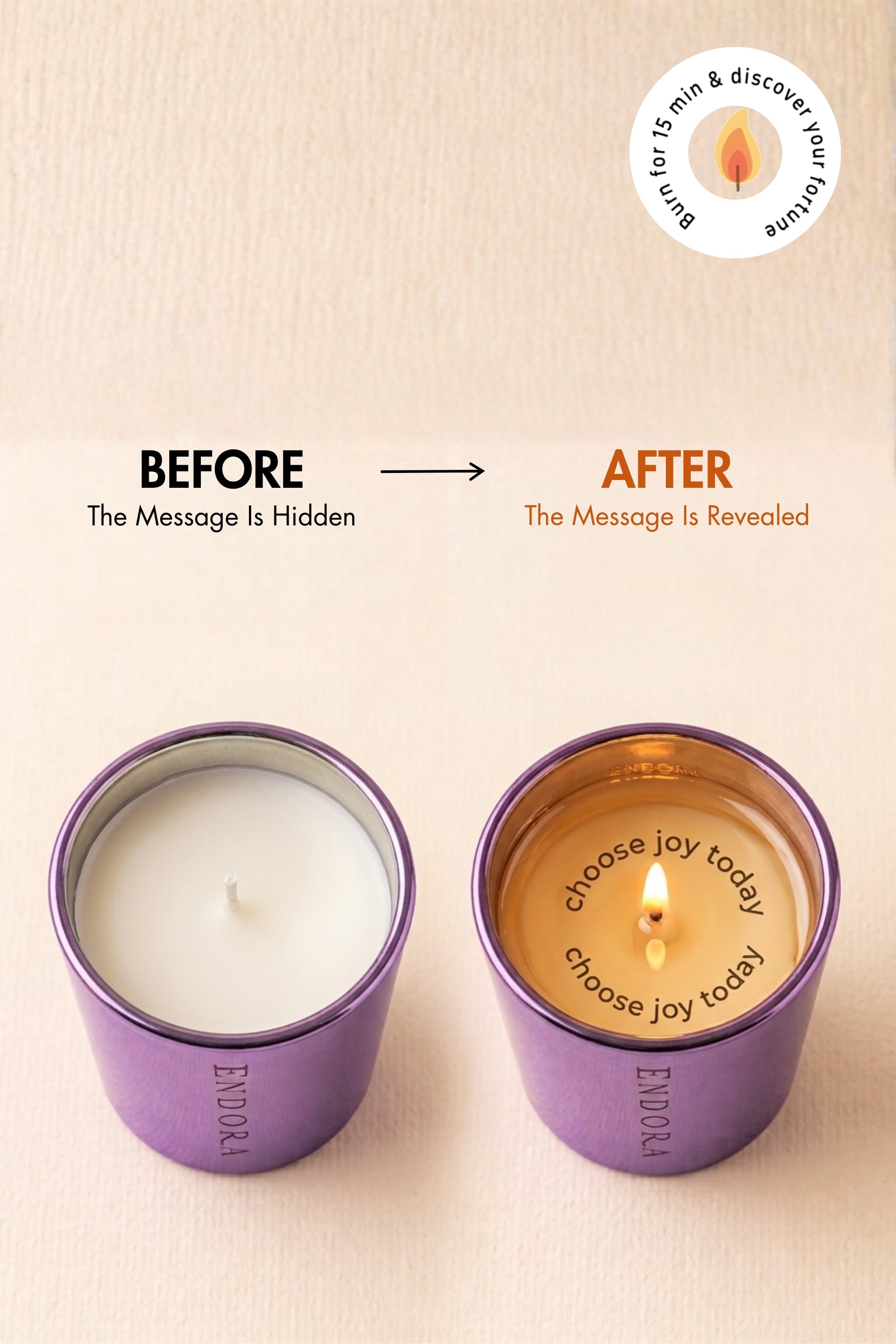 Metalic Lavender Fortune Candle | Lavender