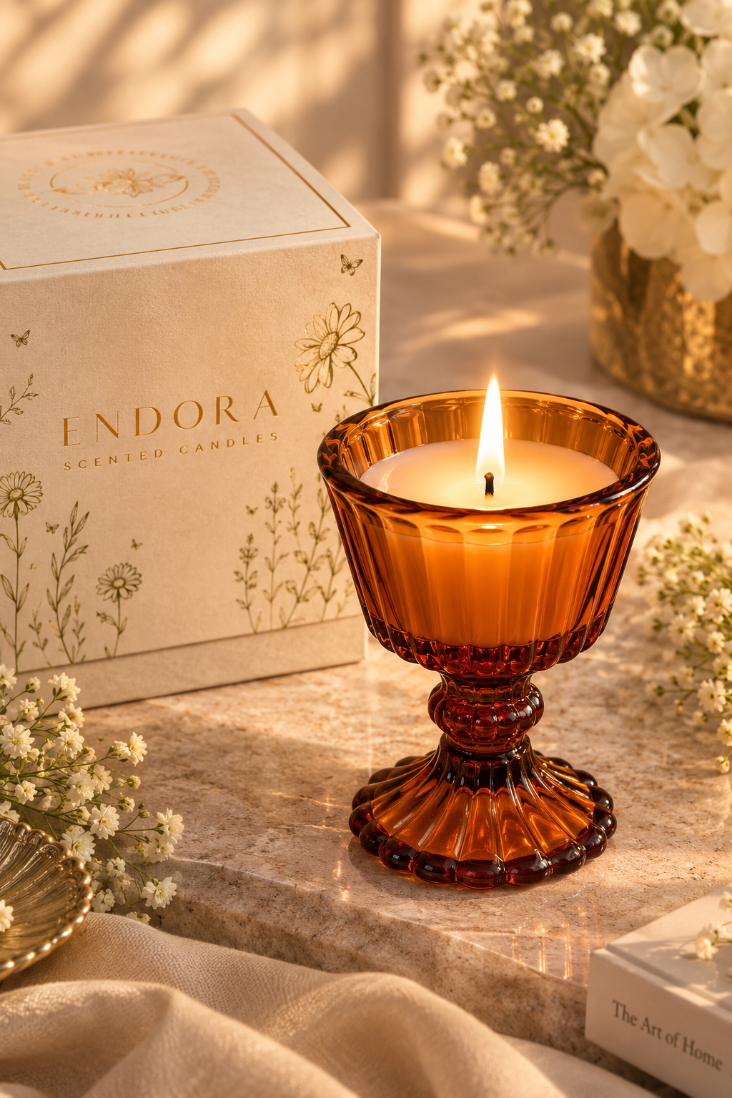 The Vintage Goblet Candle Set of 2