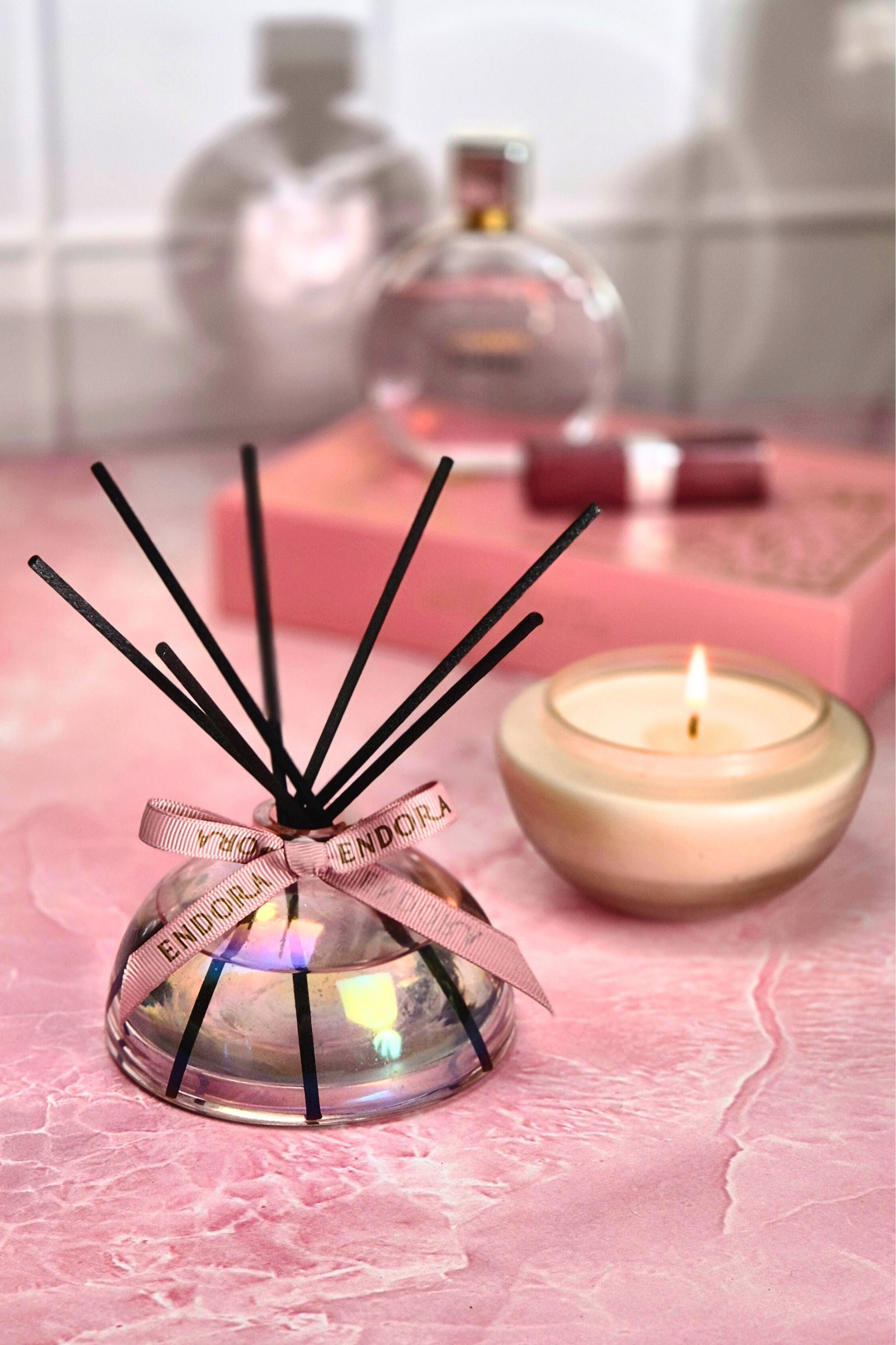 Monet's Set - Candle & Diffuser Duo | Soft Pink | Black Orchids