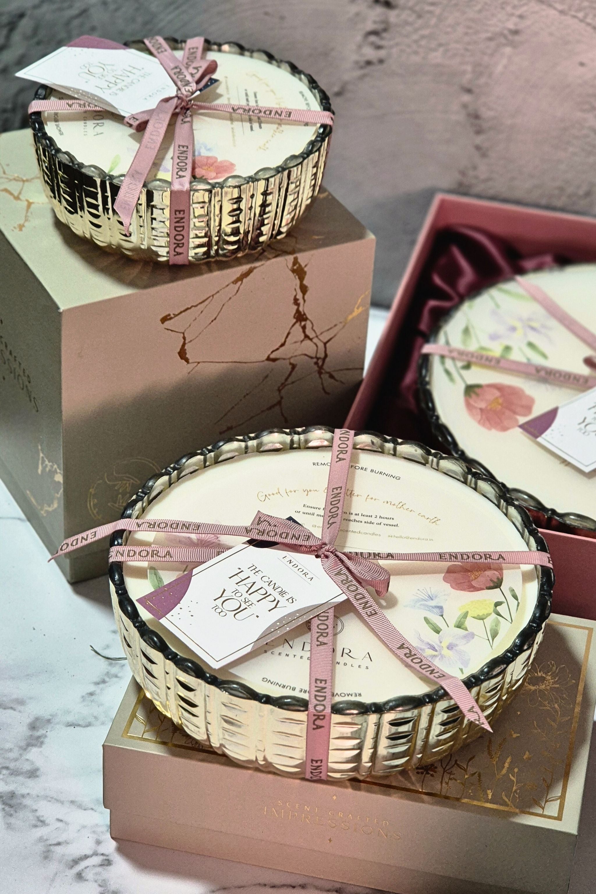 Platinum glass Urli | Rice Cut | Scented Candles