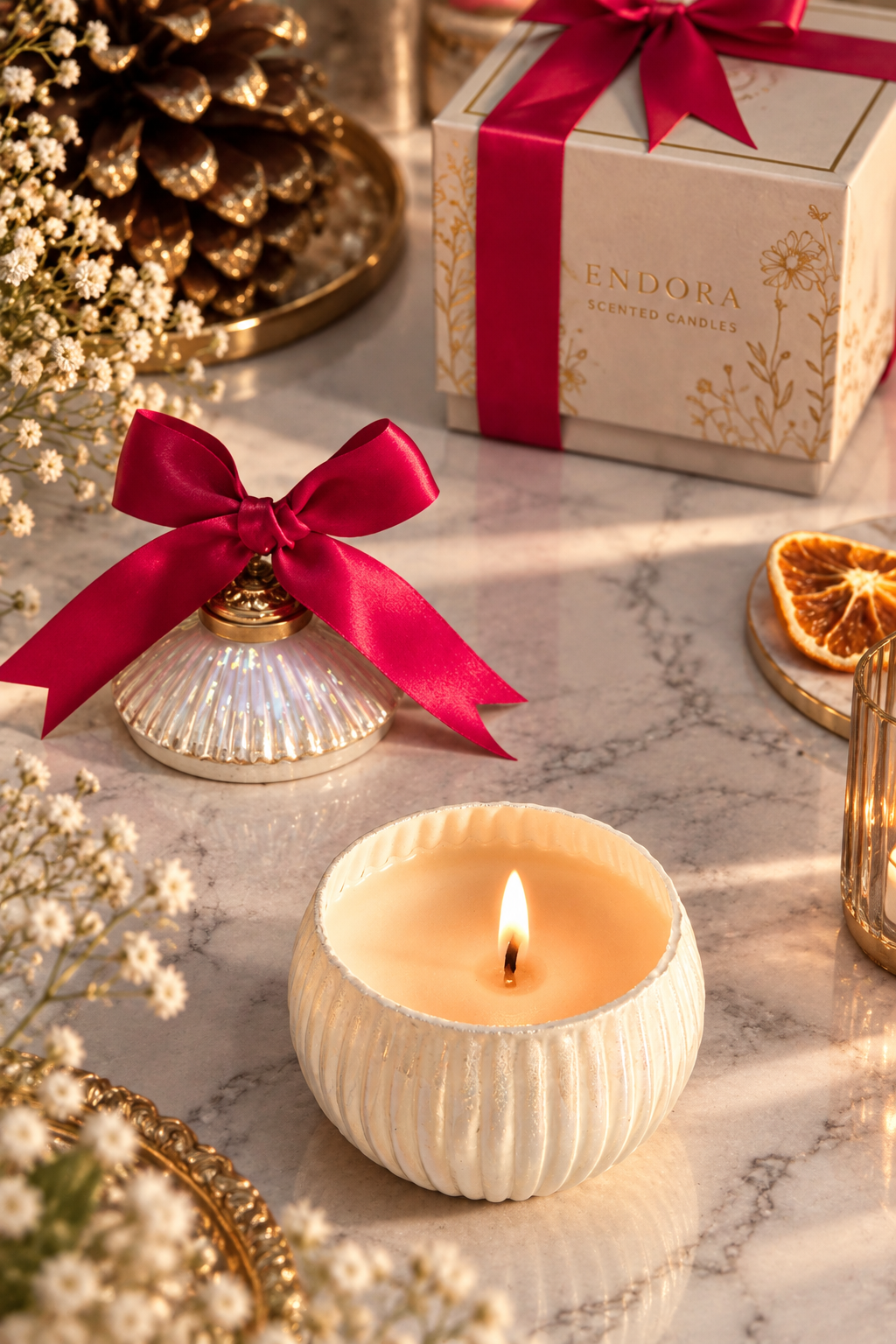 Ornament Candle – Mother of pearl | Velvet Rose & Oud