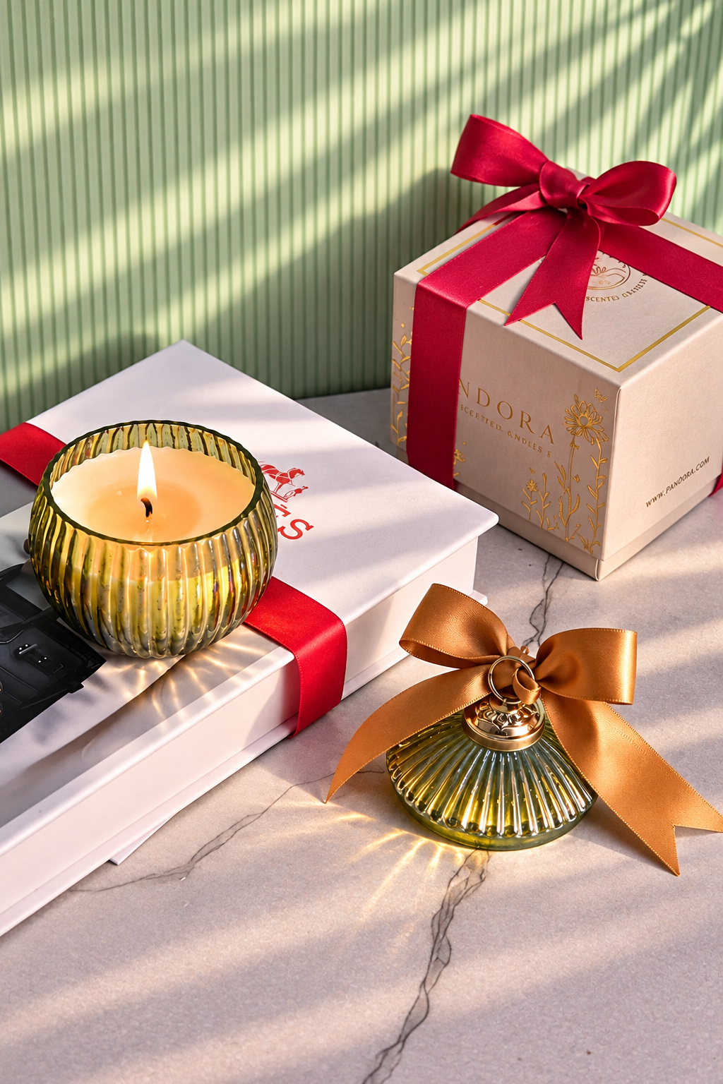 Ornament Candle – Olive Green Citrus Fir