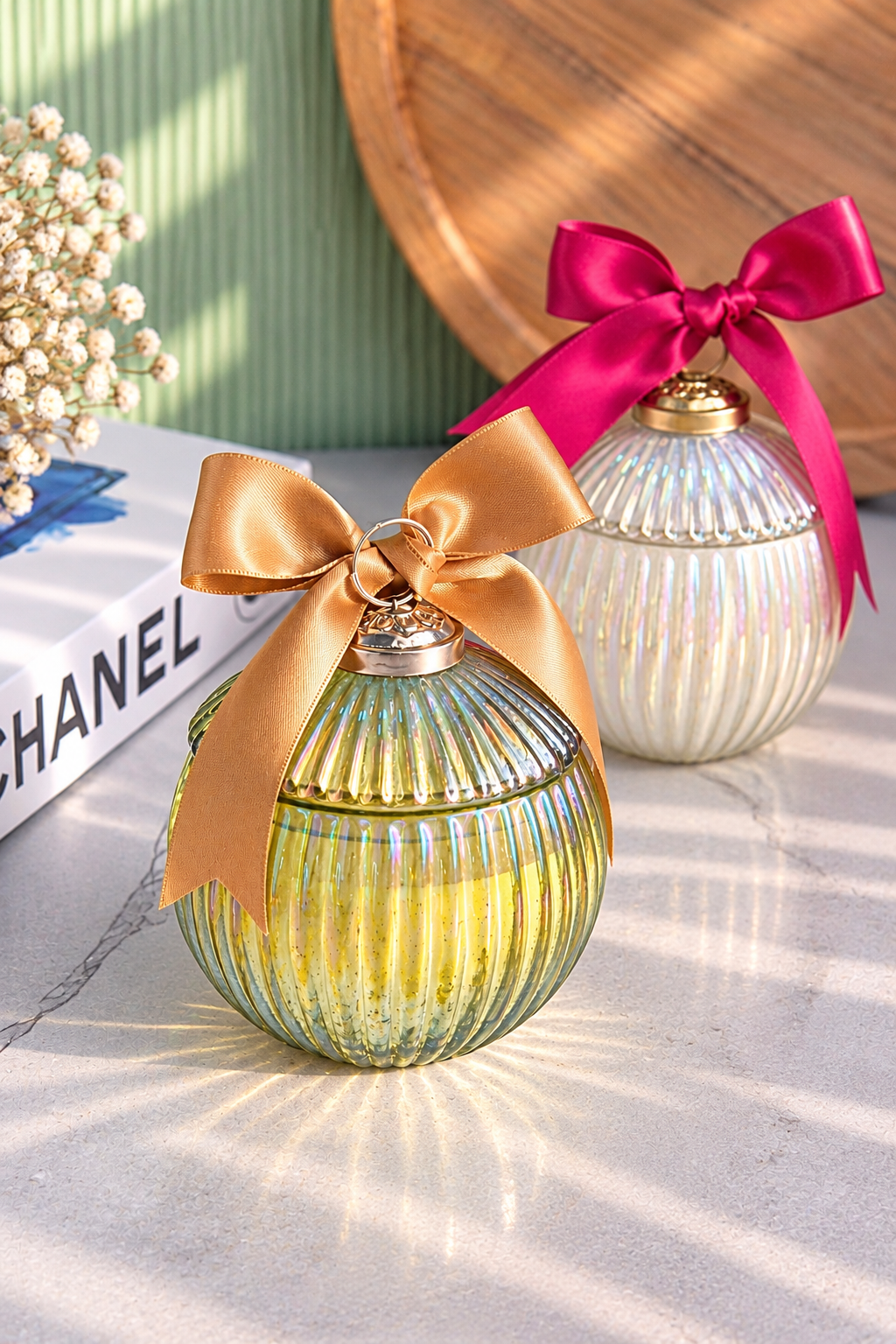 Ornament Candle – Olive Green Citrus Fir