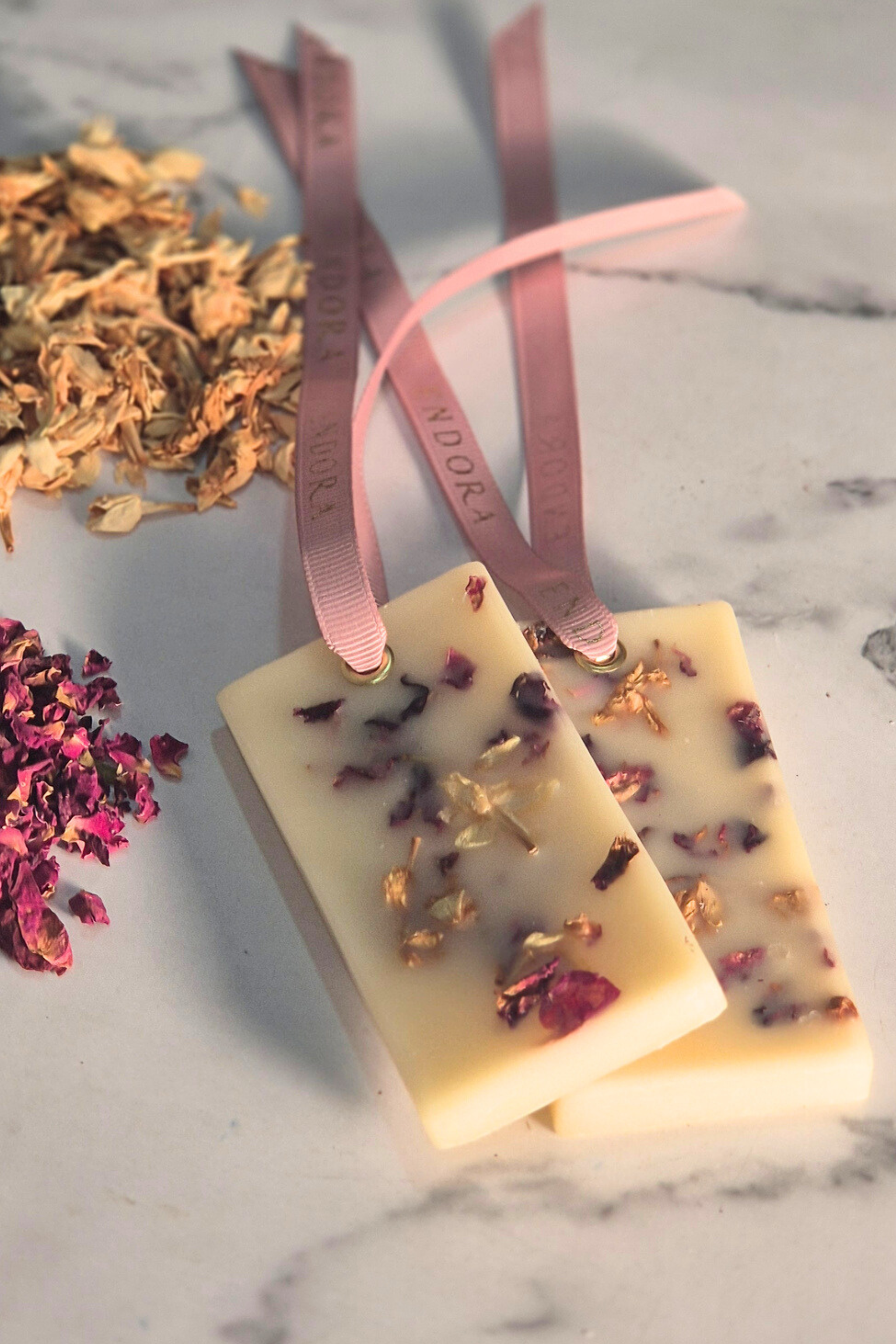Lavender and Rose blend beeswax tablets (set of 2)