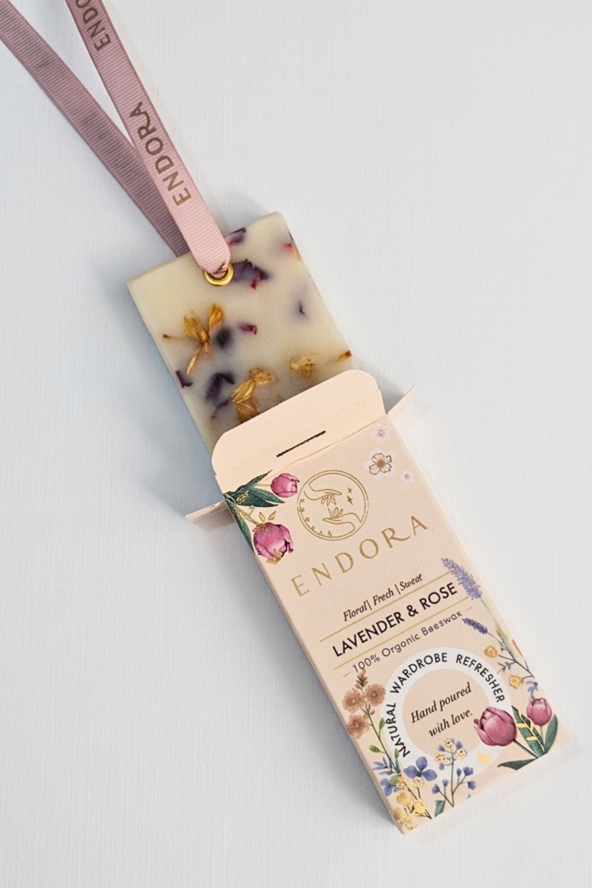 Lavender & Rose blend Infused beeswax tablet | Wardrobe & Washroom Refresher