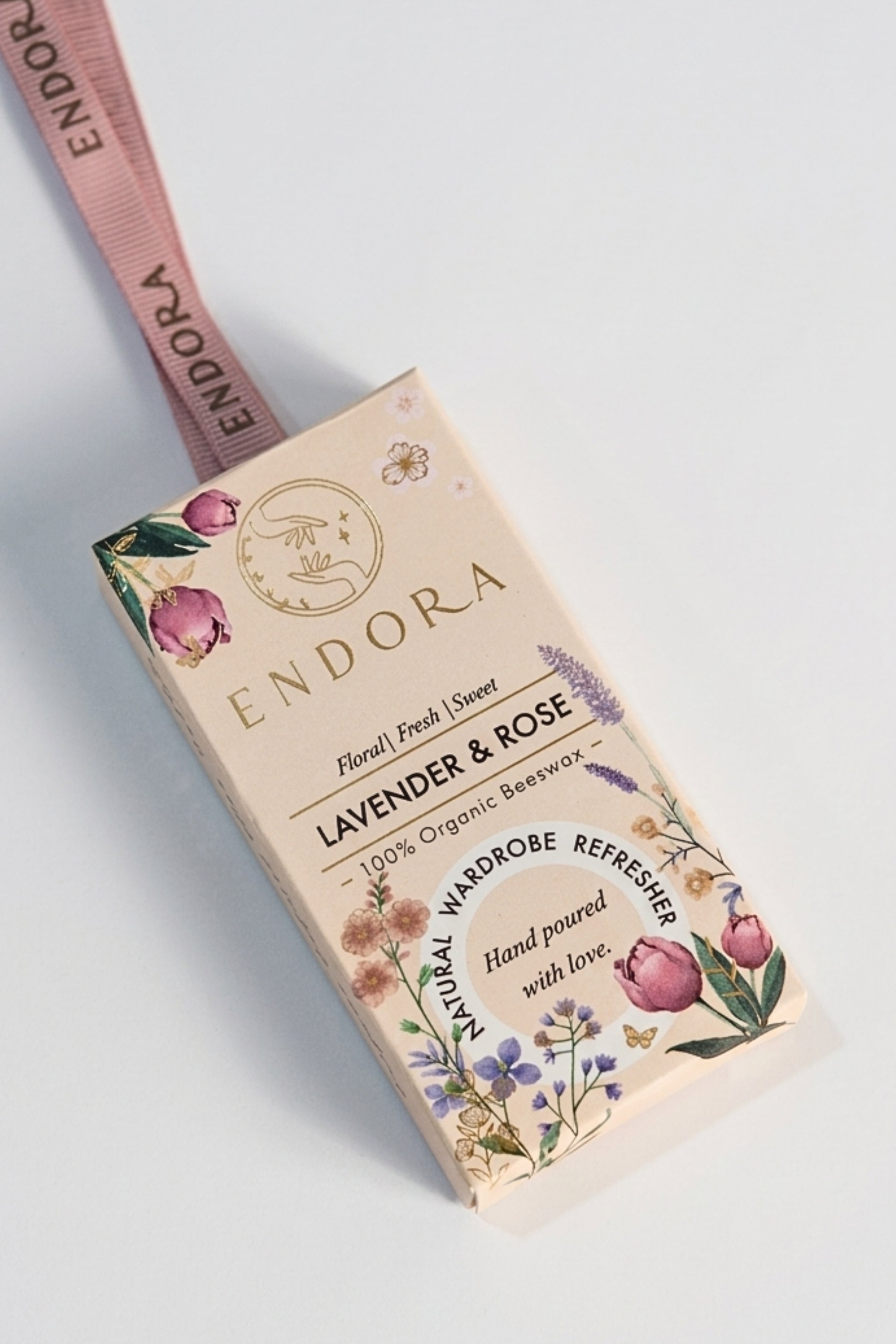 Lavender & Rose blend Infused beeswax tablet | Wardrobe & Washroom Refresher