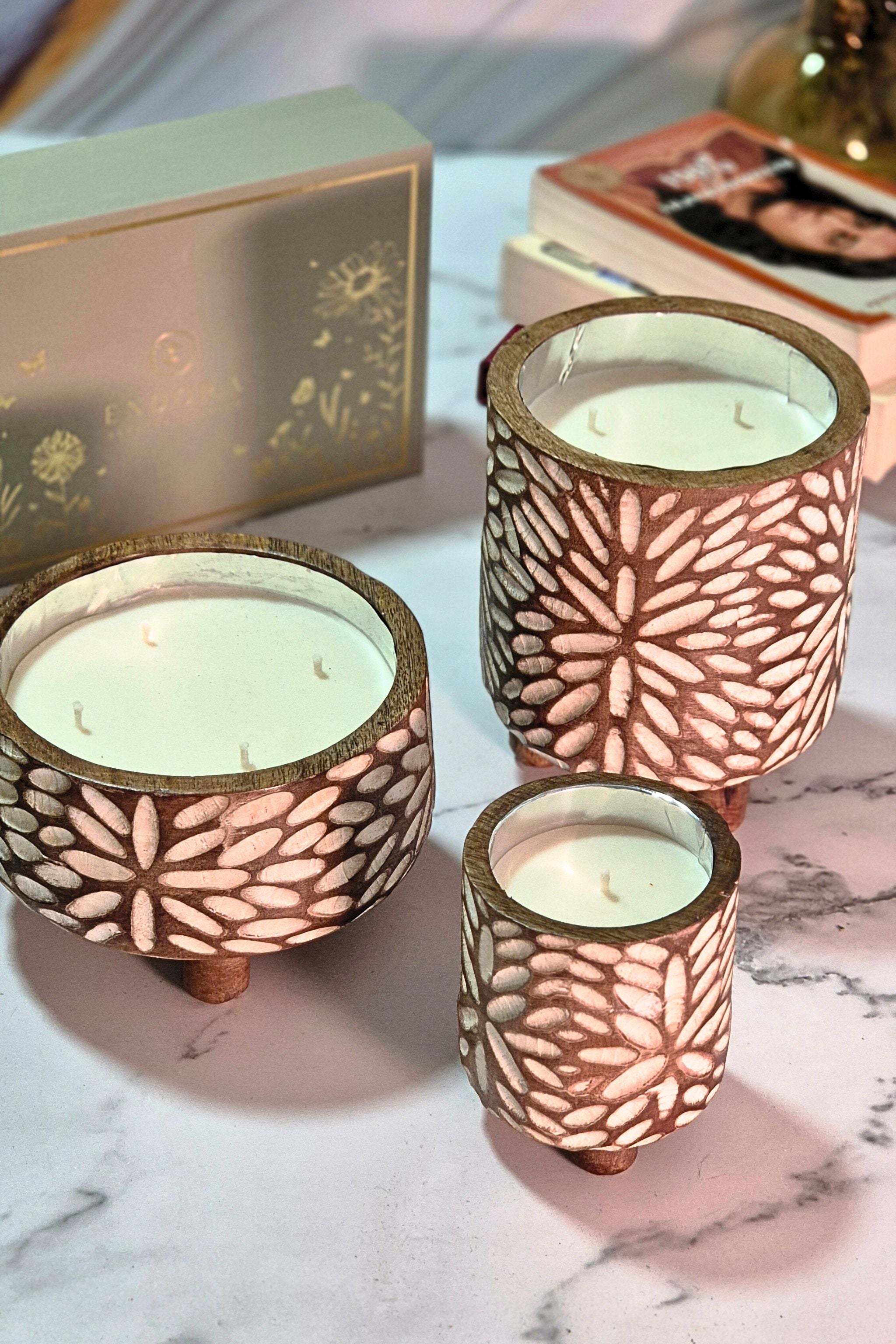 Wooden Flora Candles