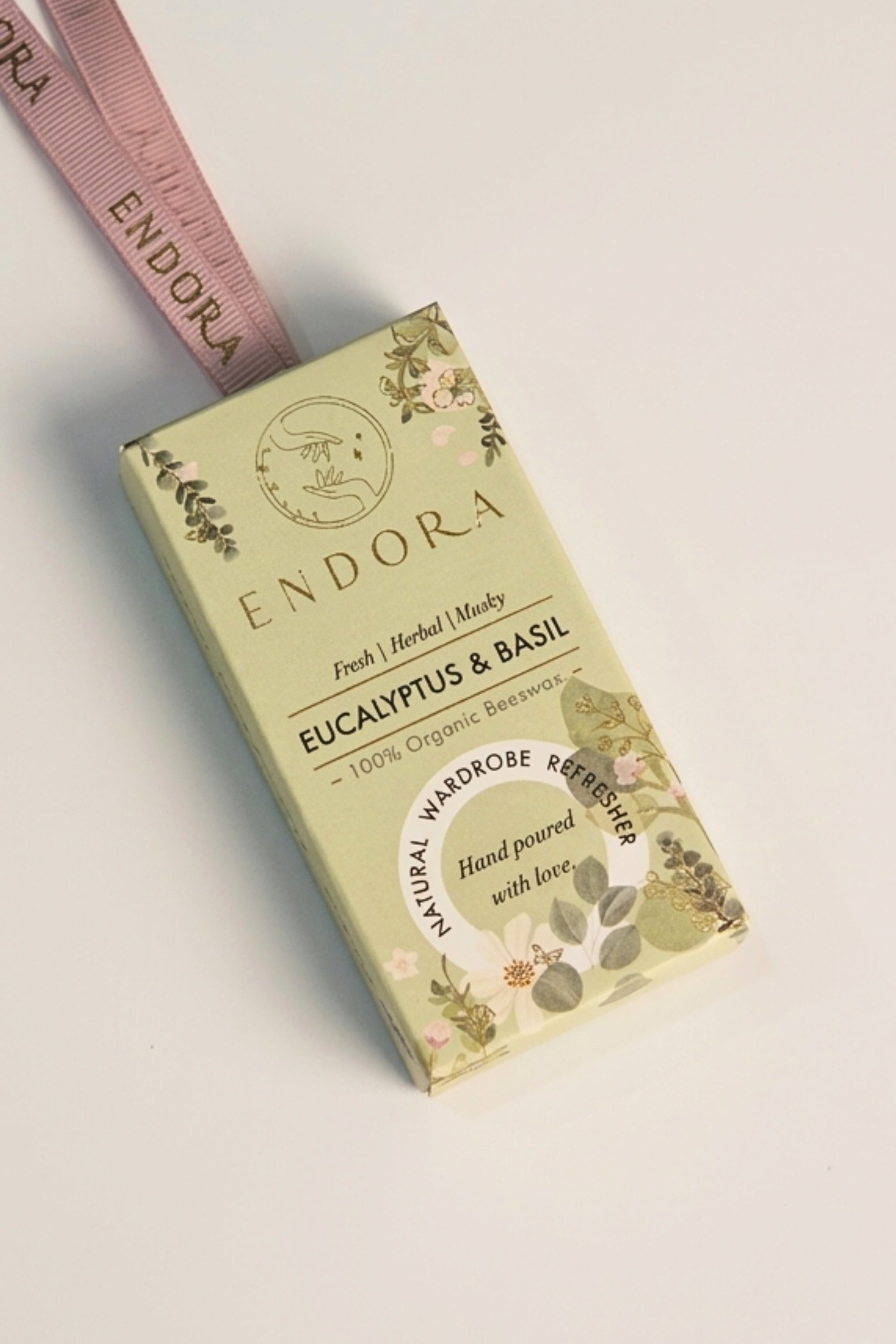 Eucalyptus & Basil Infused Beeswax tablet - Wardrobe & Washroom refresher