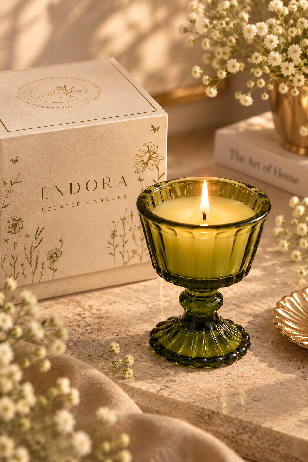 The Vintage Goblet Candle Set of 2