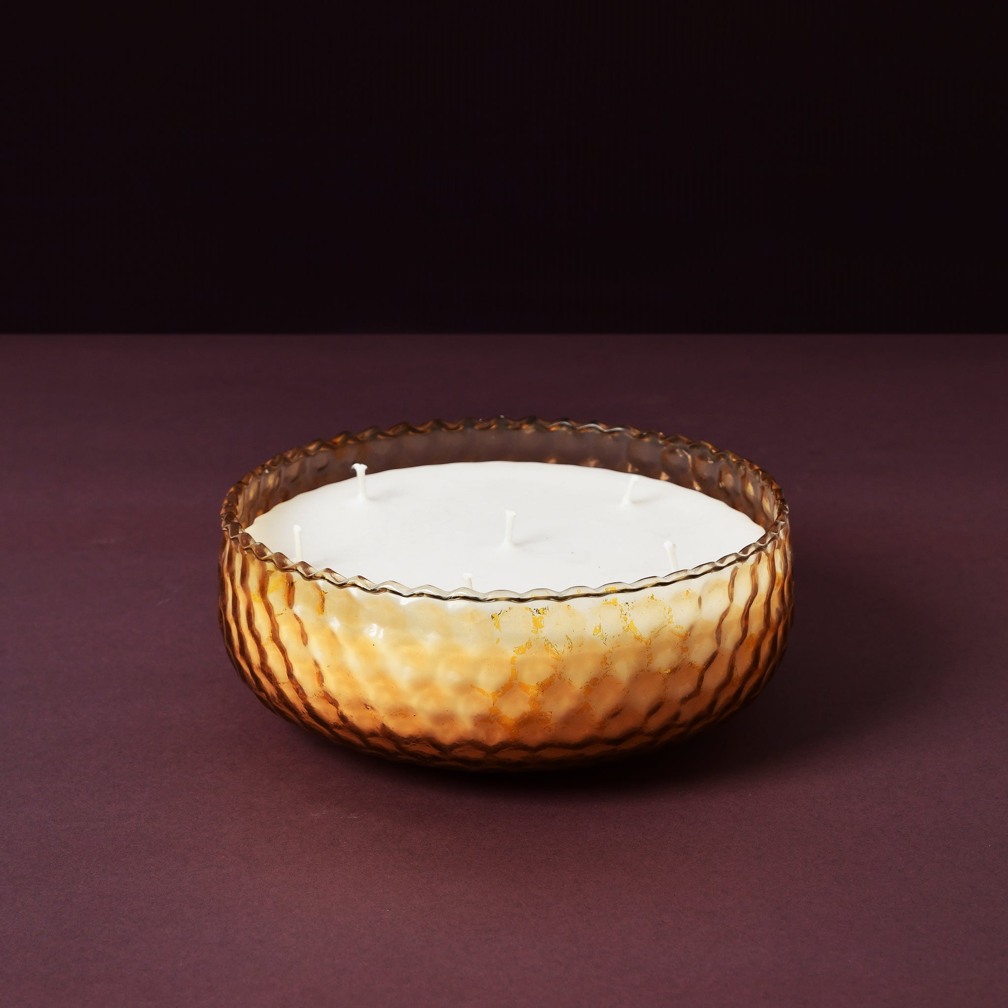 Honey Comb Gold foiled flat bowl