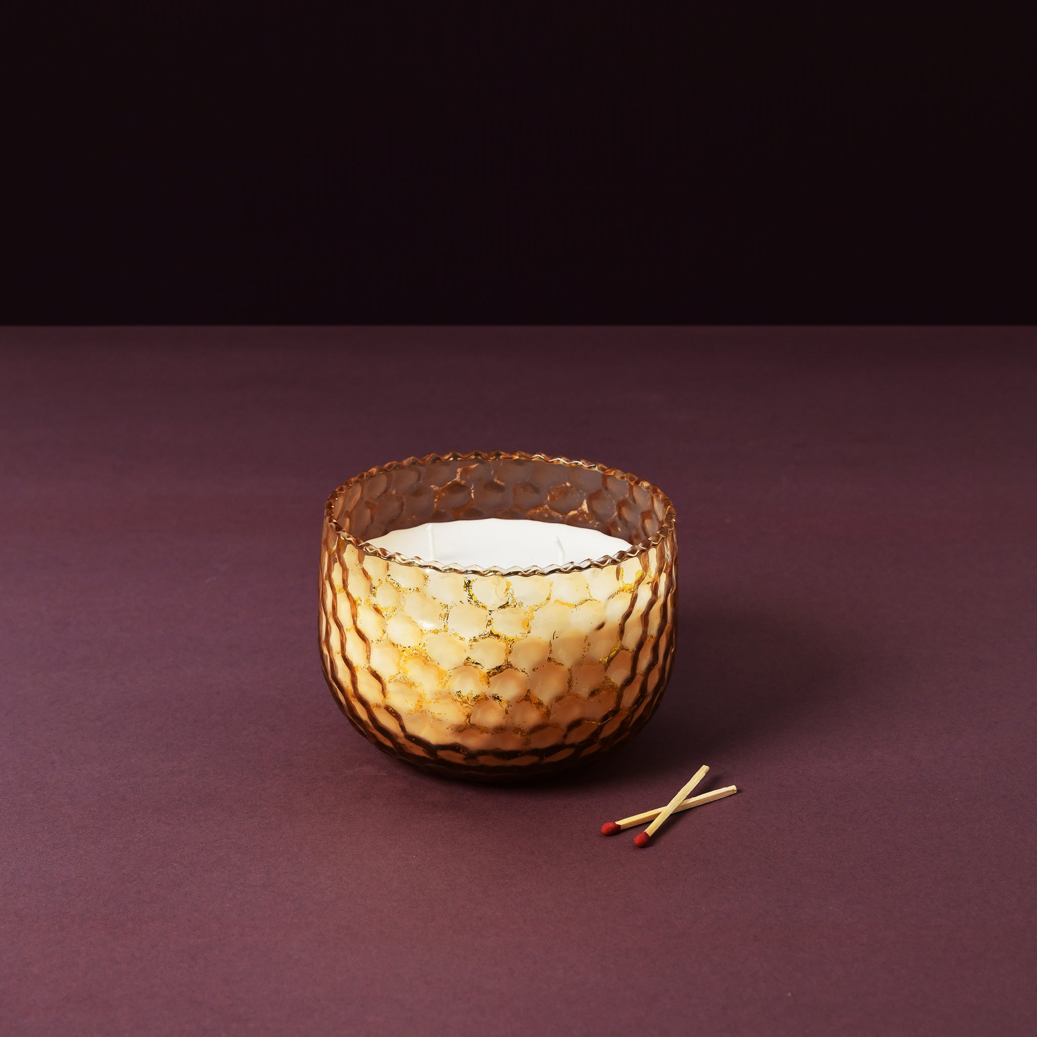 Honey Comb Gold foiled Bowl Candles