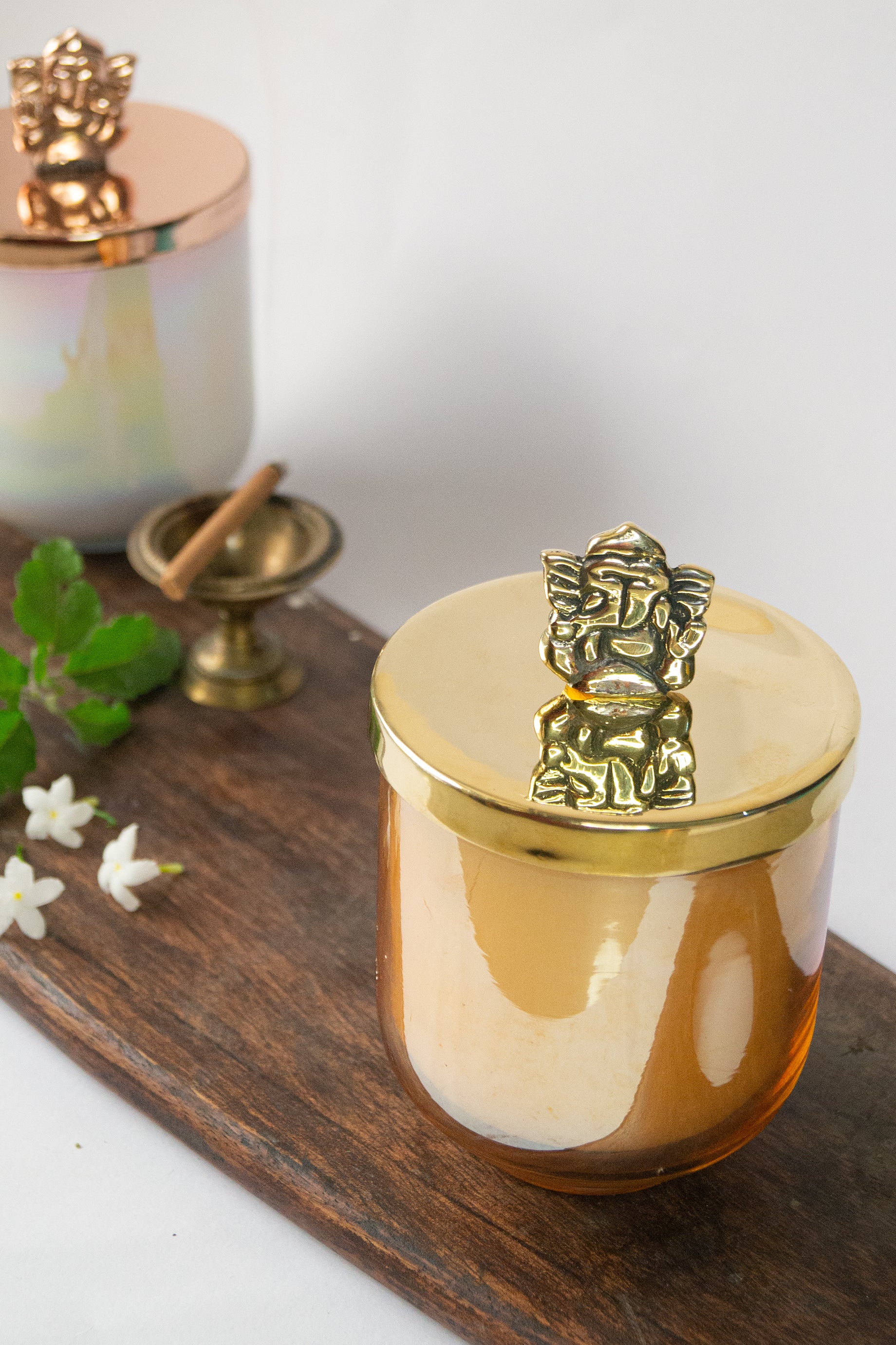Ganesha Lid Candle | Jasmine Air | Scented Candle
